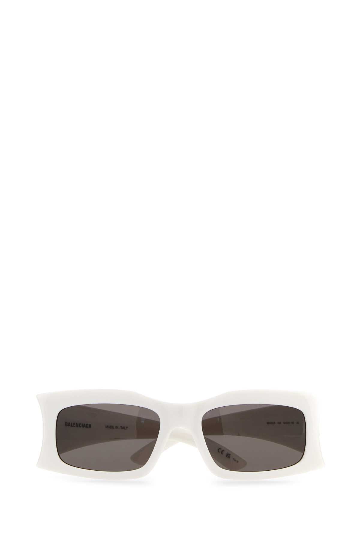 BALENCIAGA Unisex Acetate Sunglasses with Antiqued Silver Metal Finish
