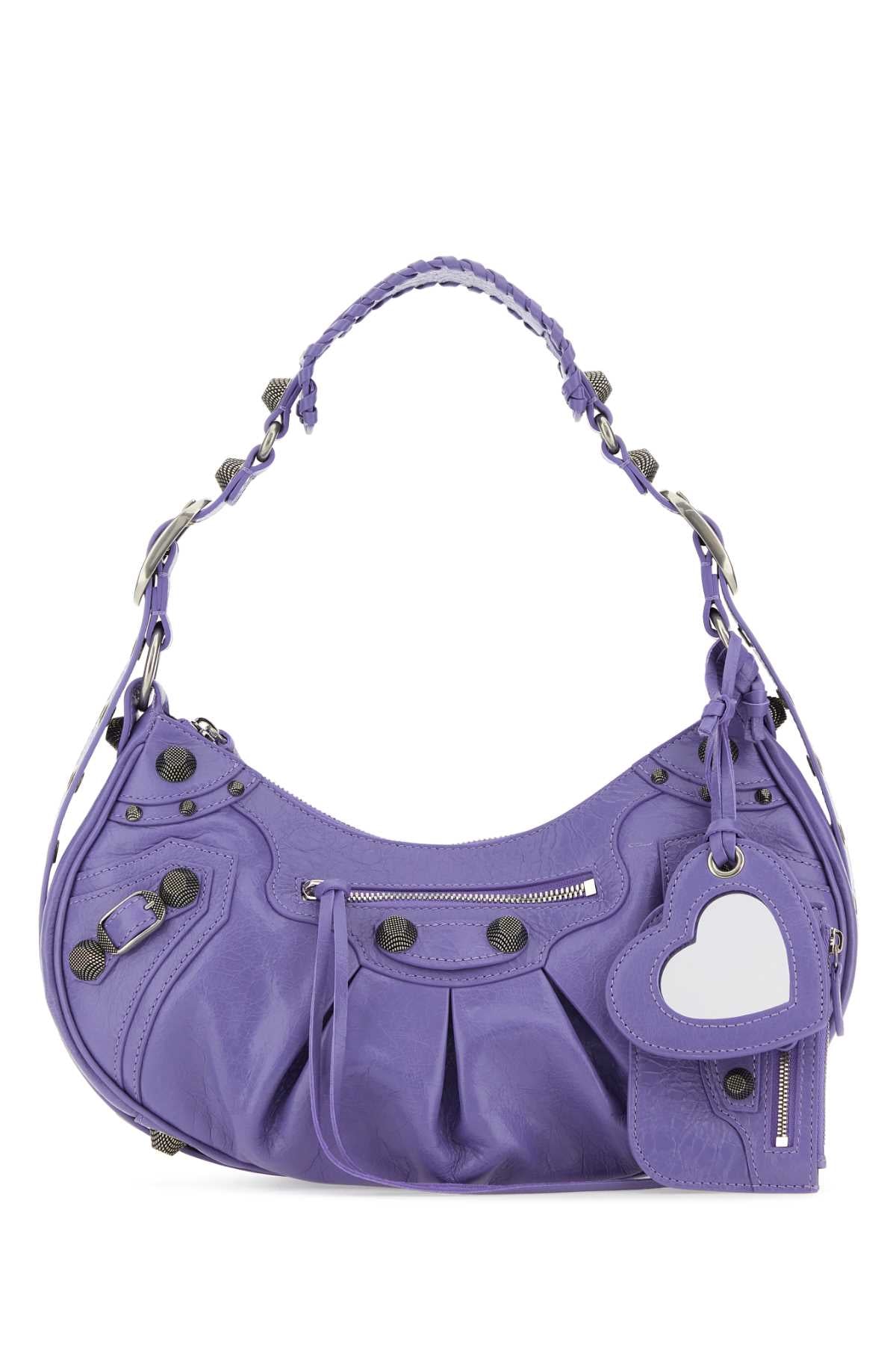 BALENCIAGA Mini Leather Le Cagole S Shoulder Handbag - 32 cm Width