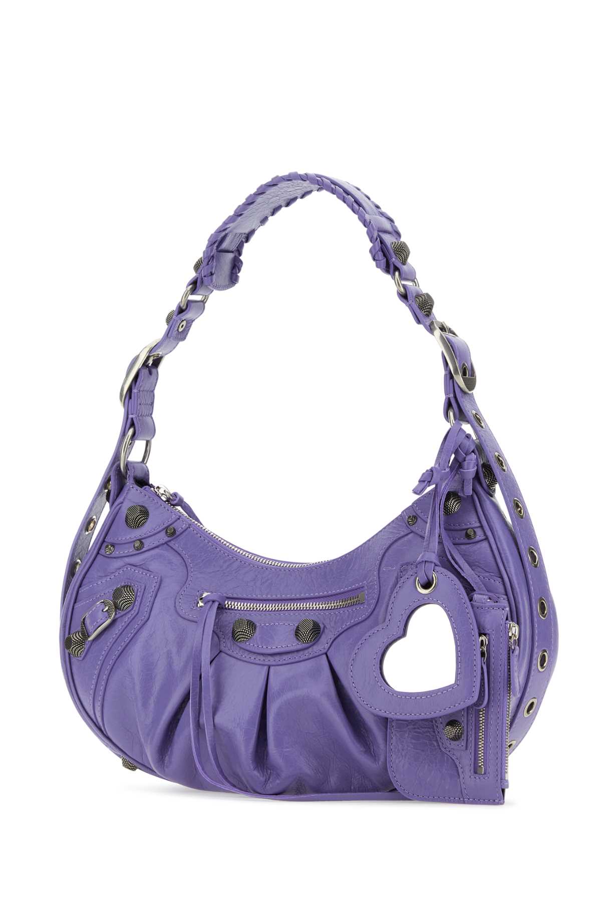 BALENCIAGA Mini Leather Le Cagole S Shoulder Handbag - 32 cm Width