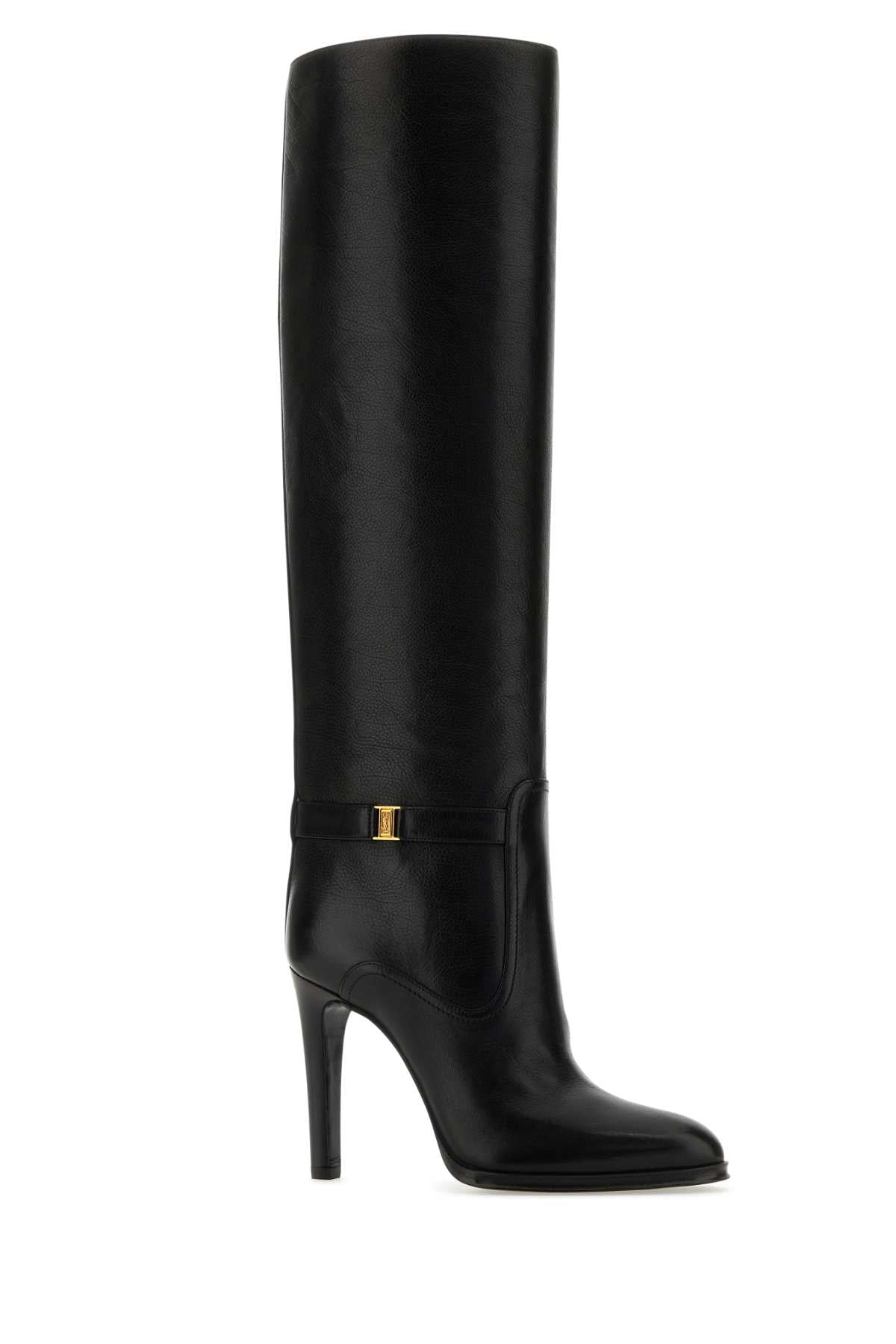 SAINT LAURENT Stylish Diane Boots with 10 cm Heel Height