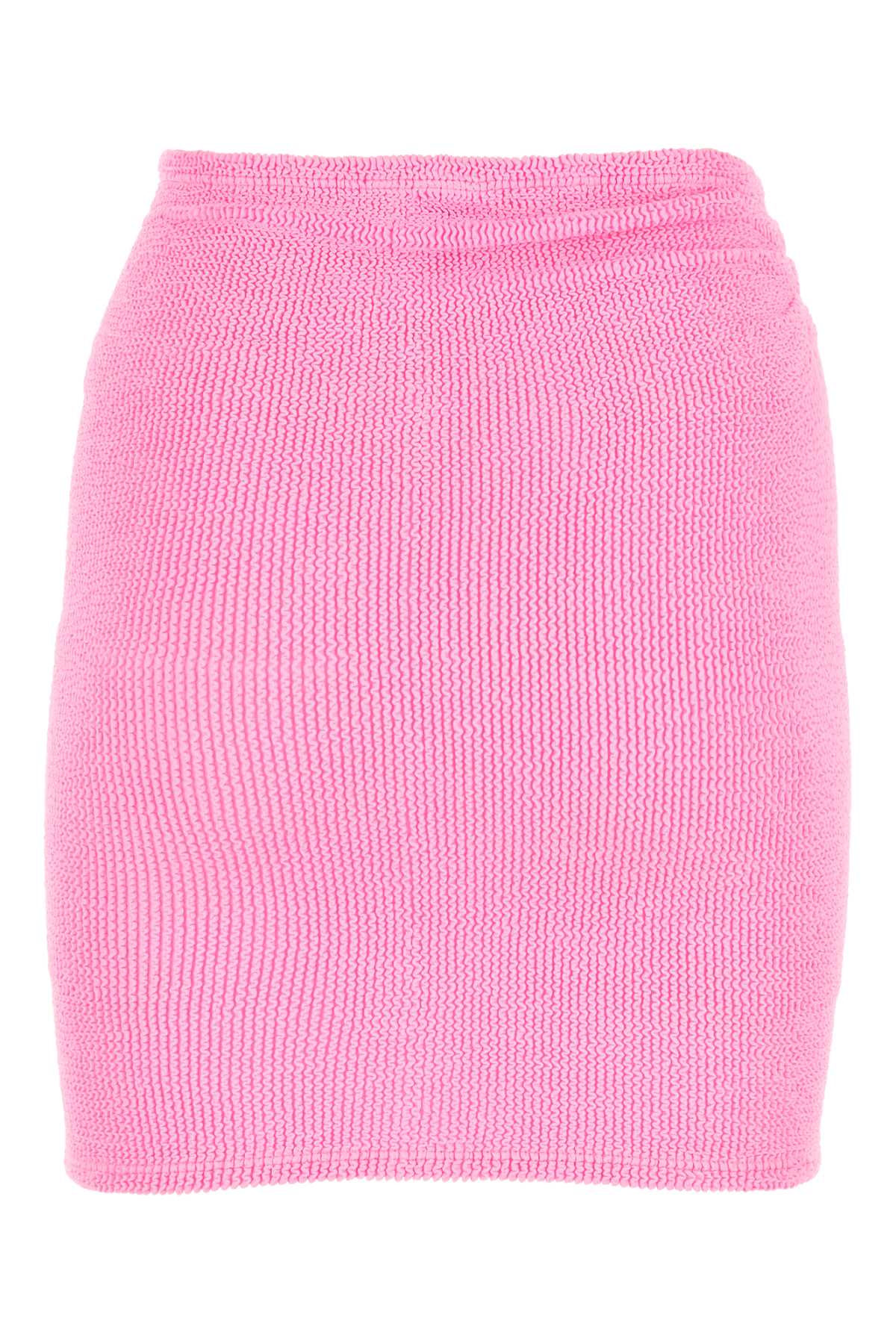 HUNZA G Fluo Pink Mini Stretch Skirt