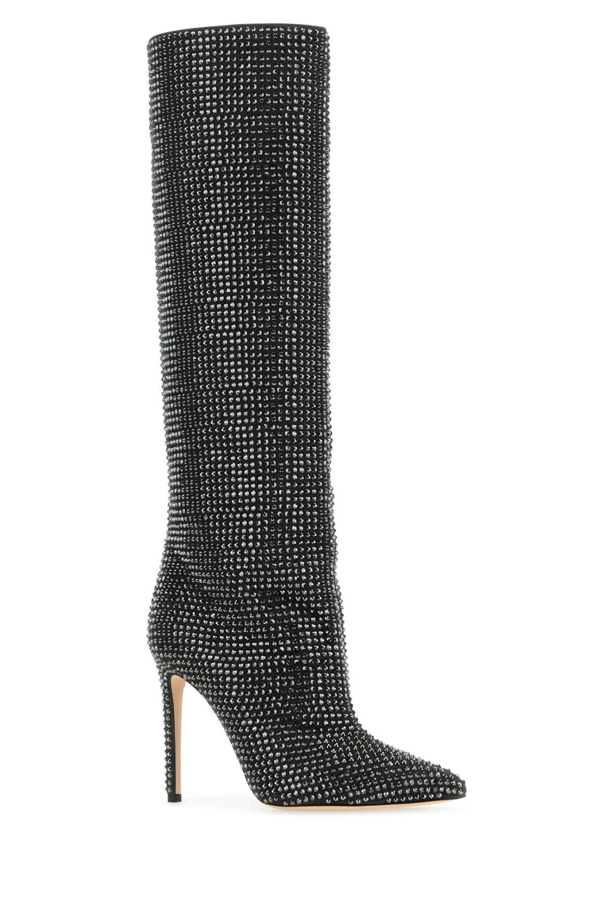 PARIS TEXAS Embellished Suede Holly Boots with 10.5 cm Heel