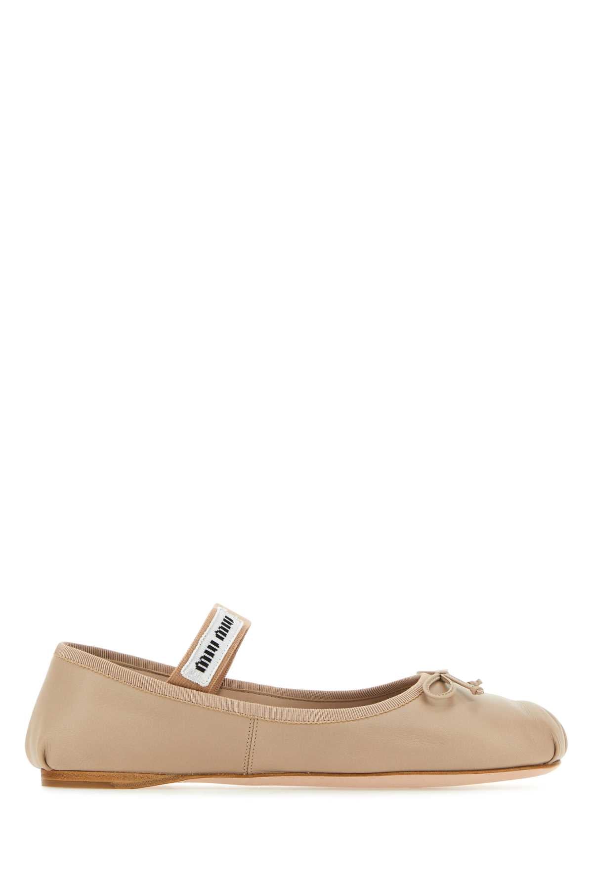 MIU MIU Elegant Leather Ballerinas for Women