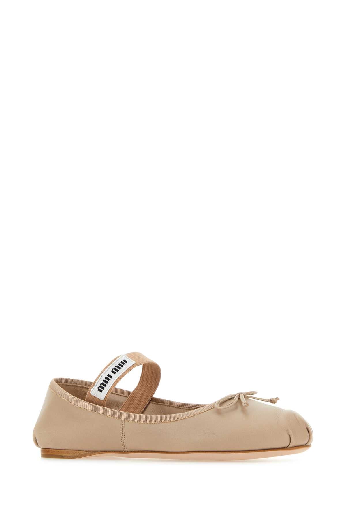 MIU MIU Elegant Leather Ballerinas for Women
