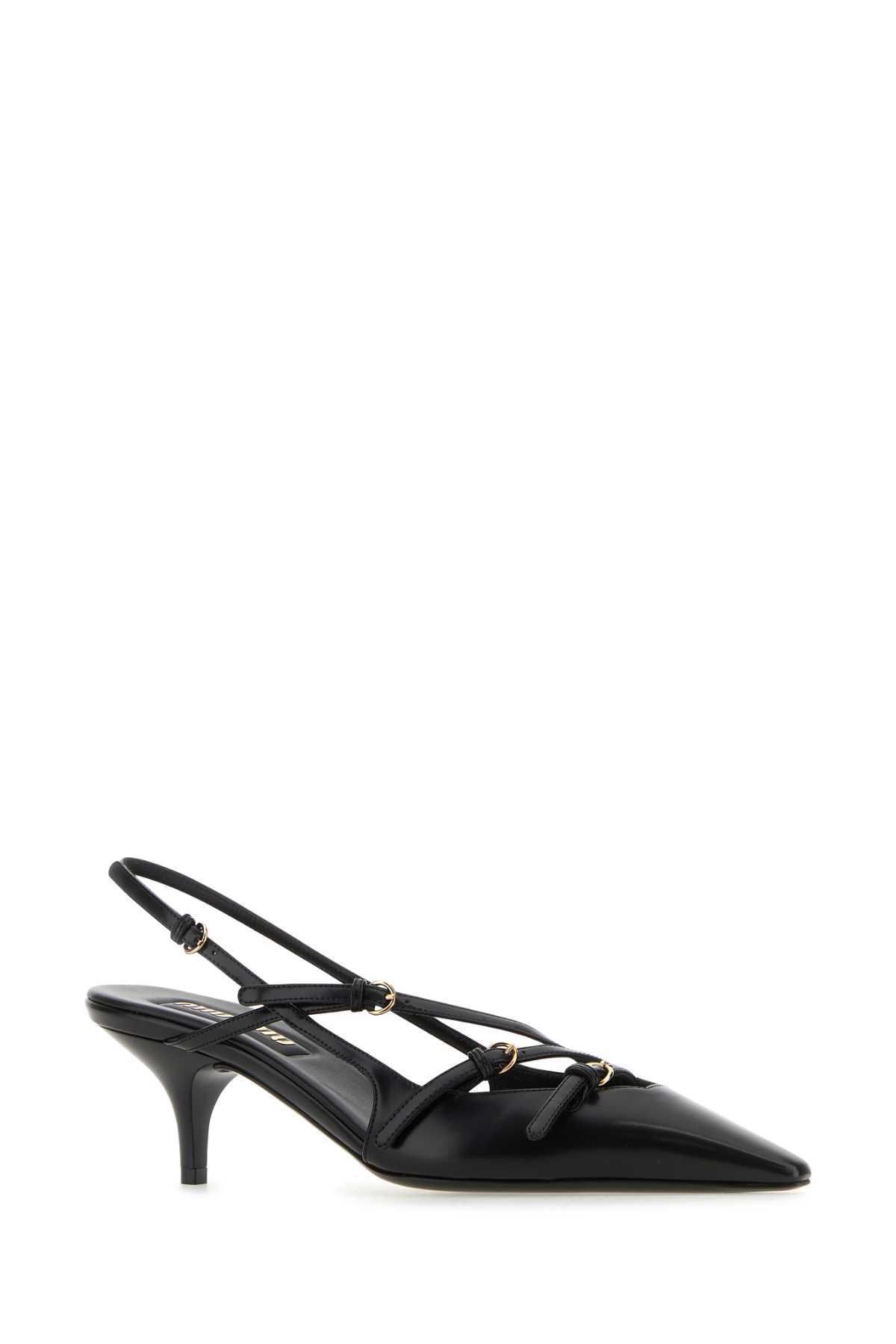 MIU MIU Elegant Leather Pumps with 5 cm Heel Height