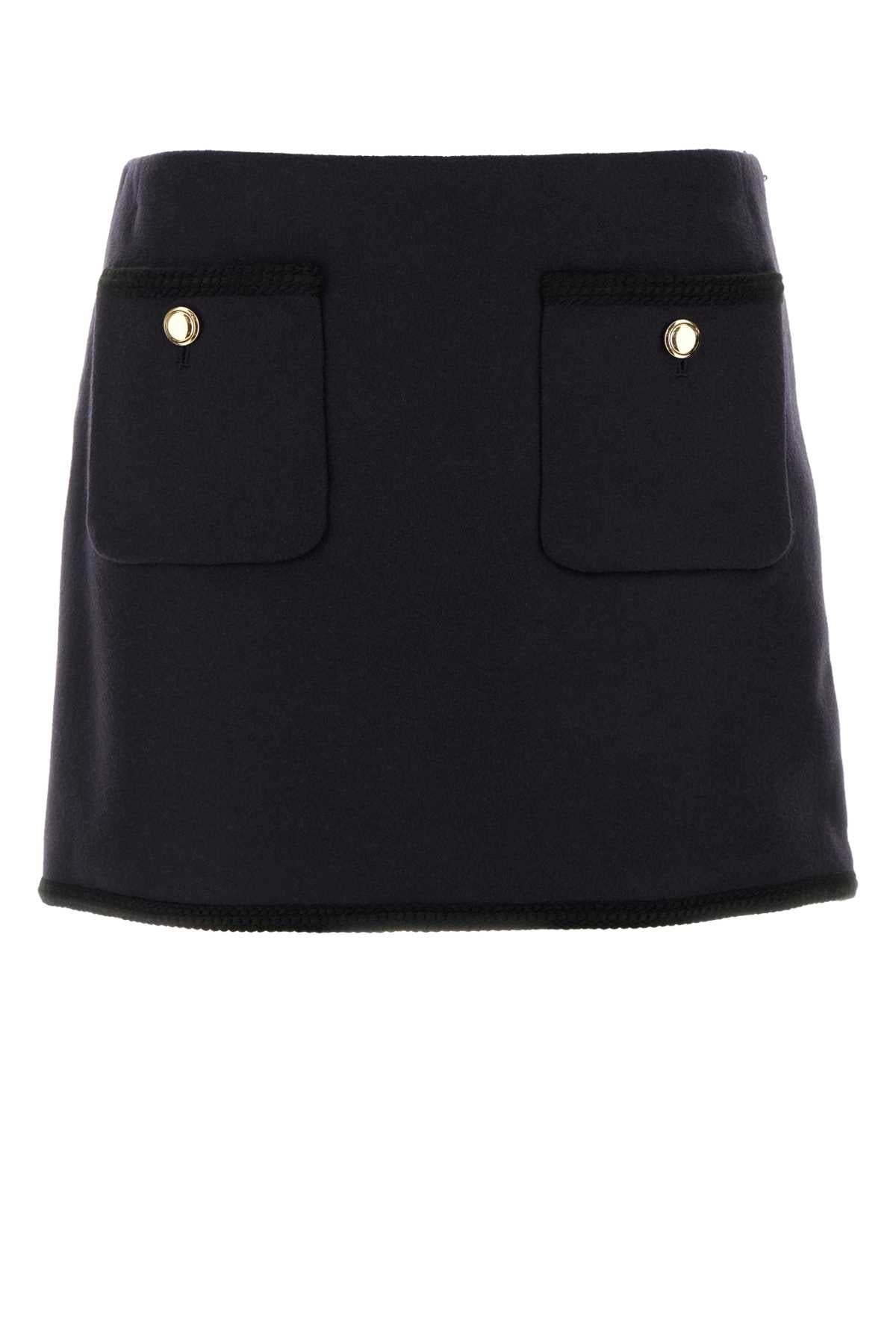 MIU MIU Chic Wool Mini Skirt