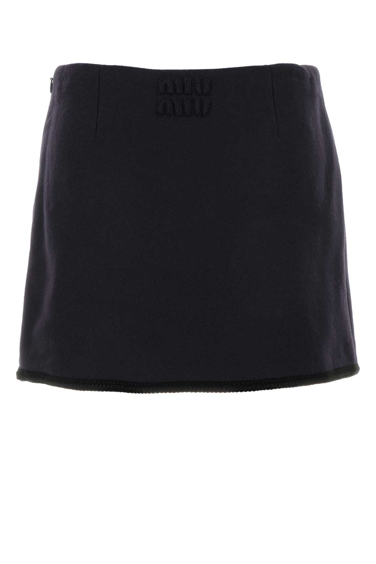 MIU MIU Chic Wool Mini Skirt