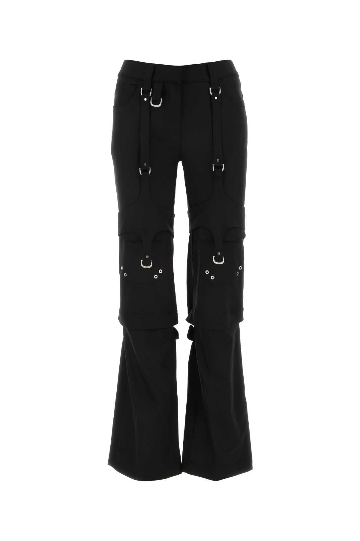 OFF WHITE Stretch Polyester Blend Cargo Pants for Women
