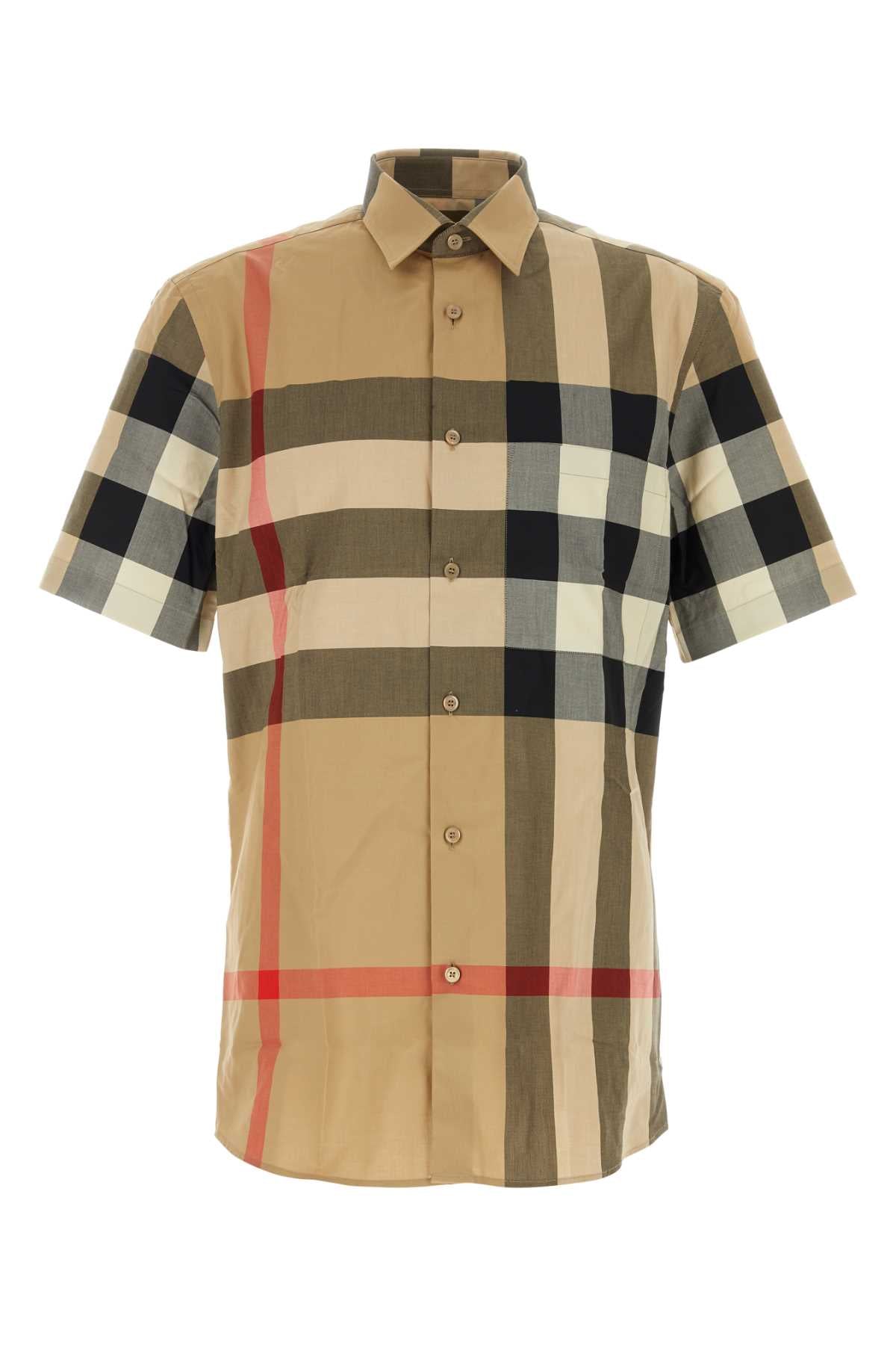 BURBERRY Embroidered Poplin Shirt for Men