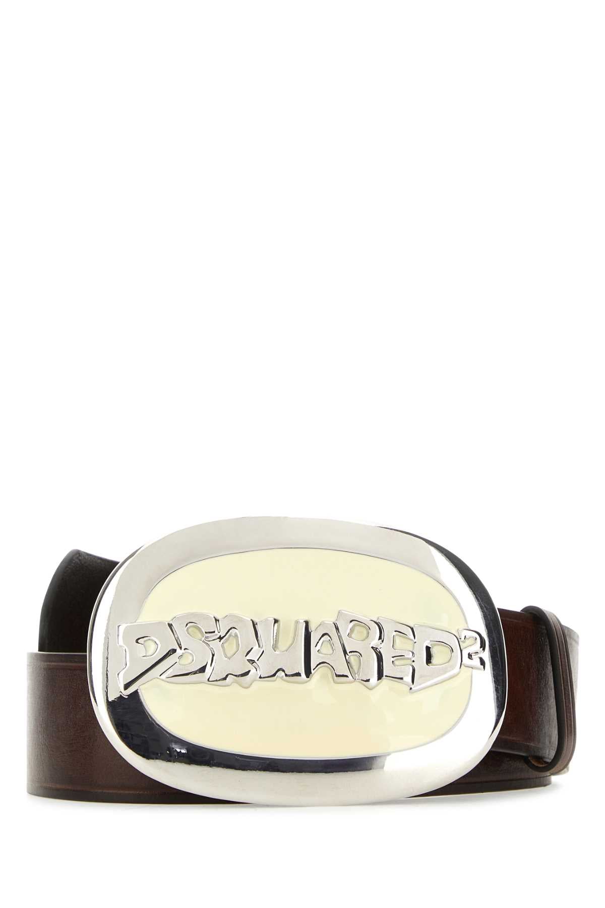 DSQUARED Contemporary Leather Belt - 4 cm Height