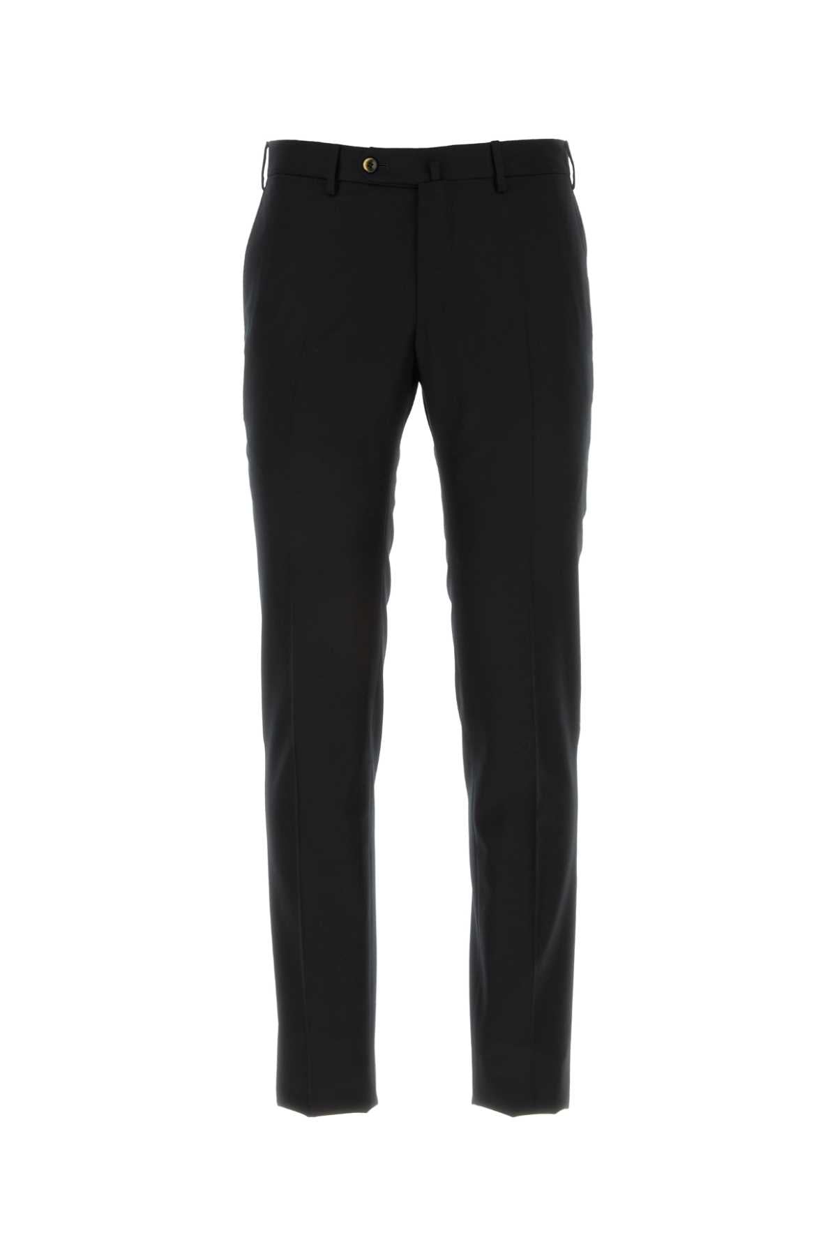 PT TORINO Black Stretch Wool Pants - FW24 Collection