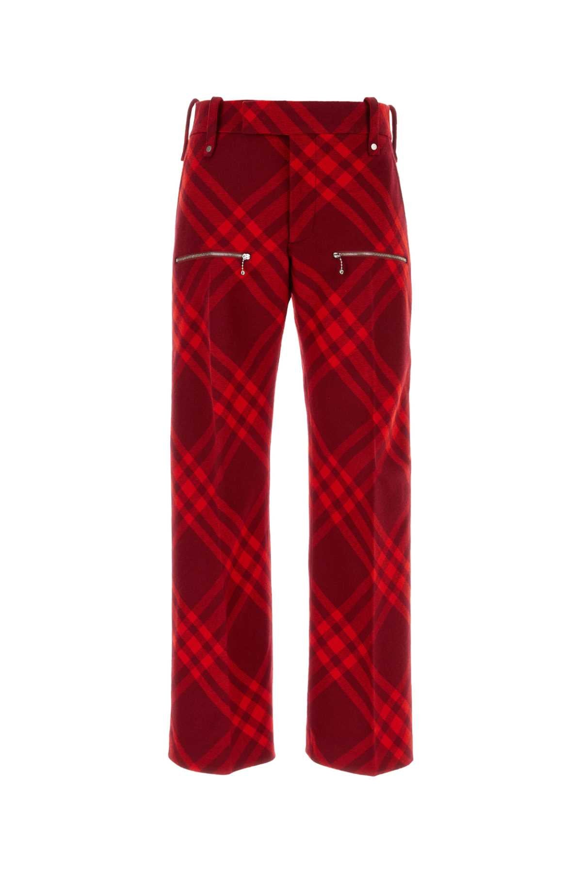 BURBERRY Embroidered Wool Pants for Men