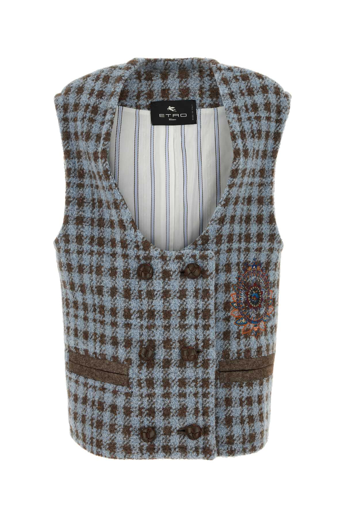 ETRO Embroidered Wool Blend Vest for Women