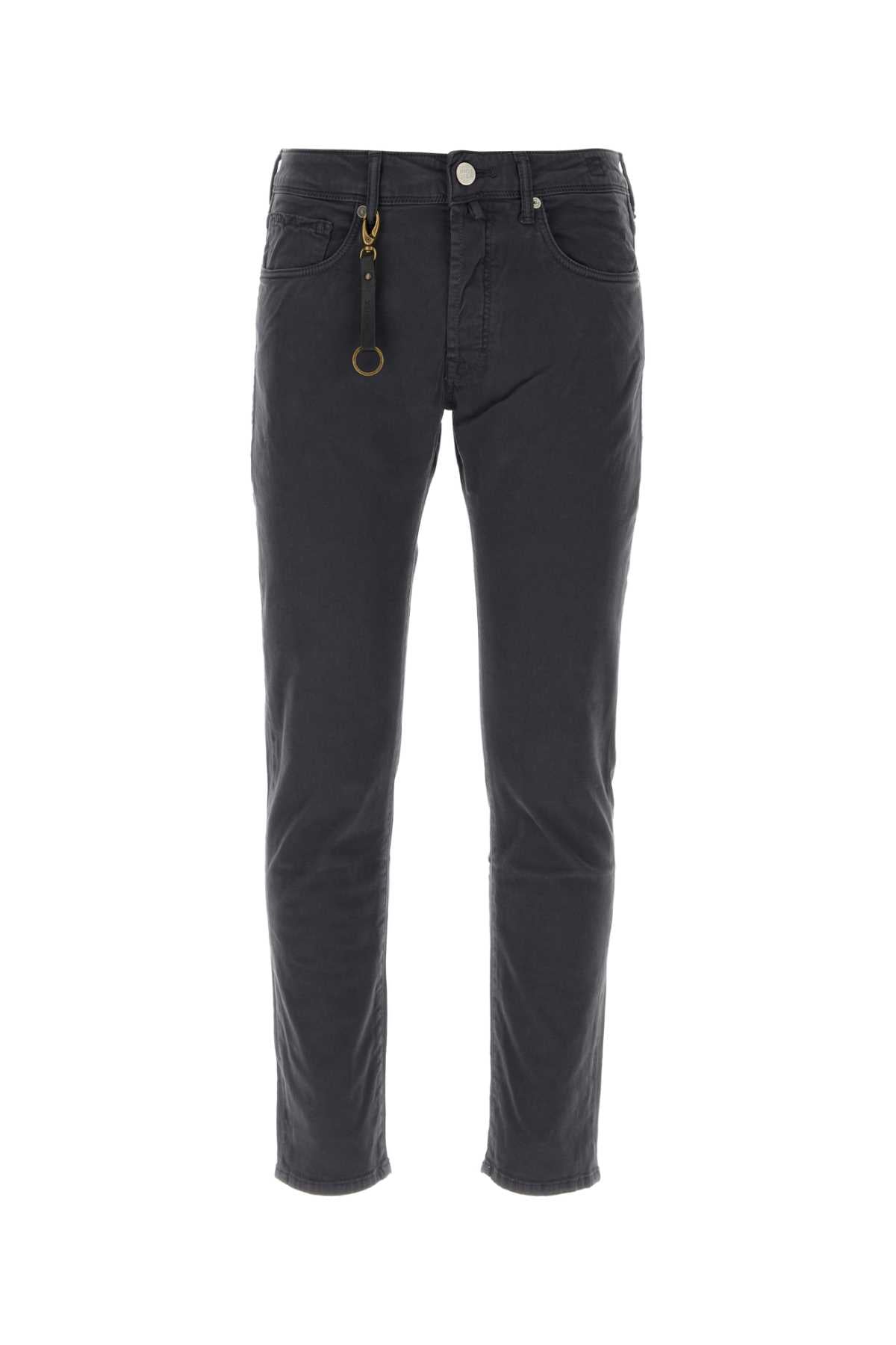 INCOTEX Graphite Stretch Cotton Pants for Men - FW23 Collection
