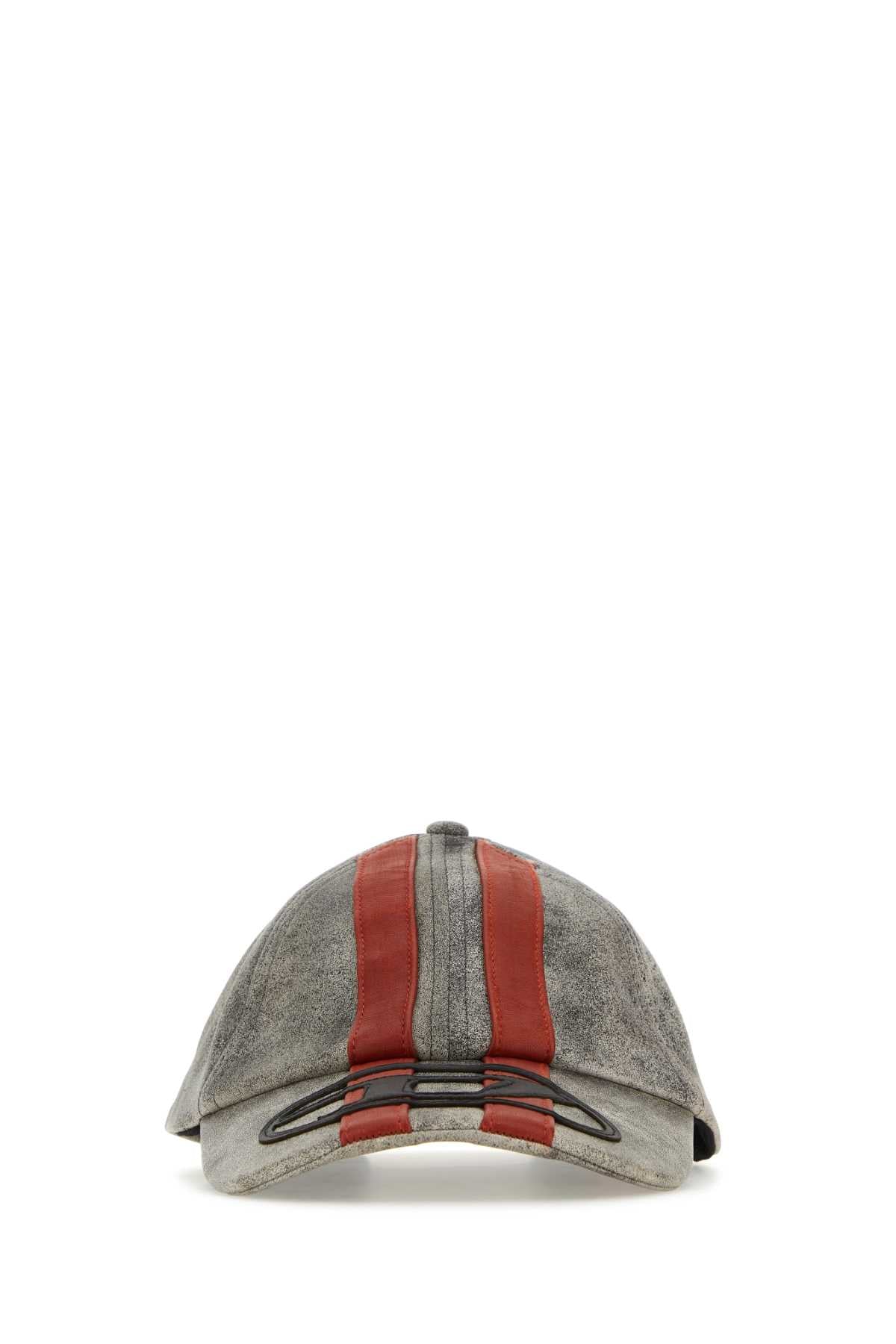 DIESEL Printed Leather C-Olav Baseball Cap