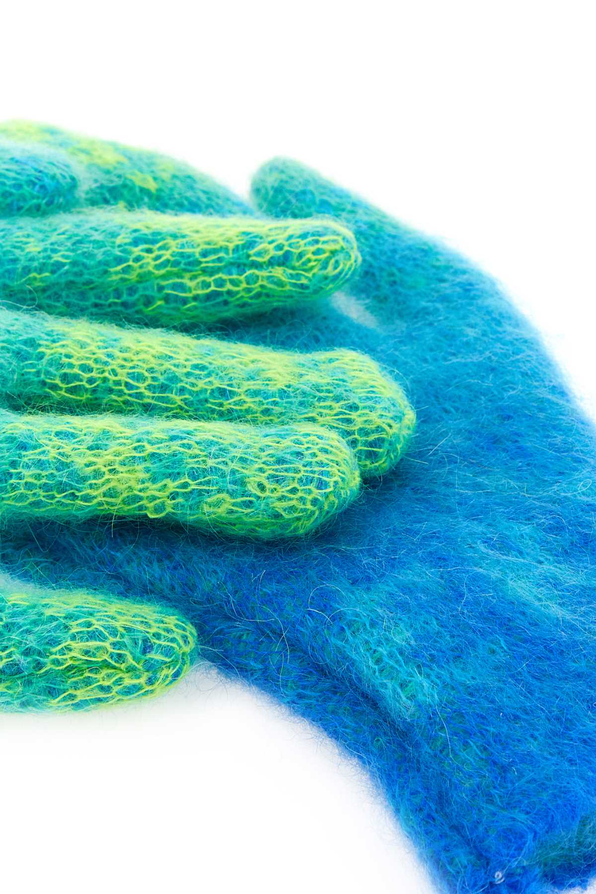 ERL Multicolor Mohair Blend Gloves