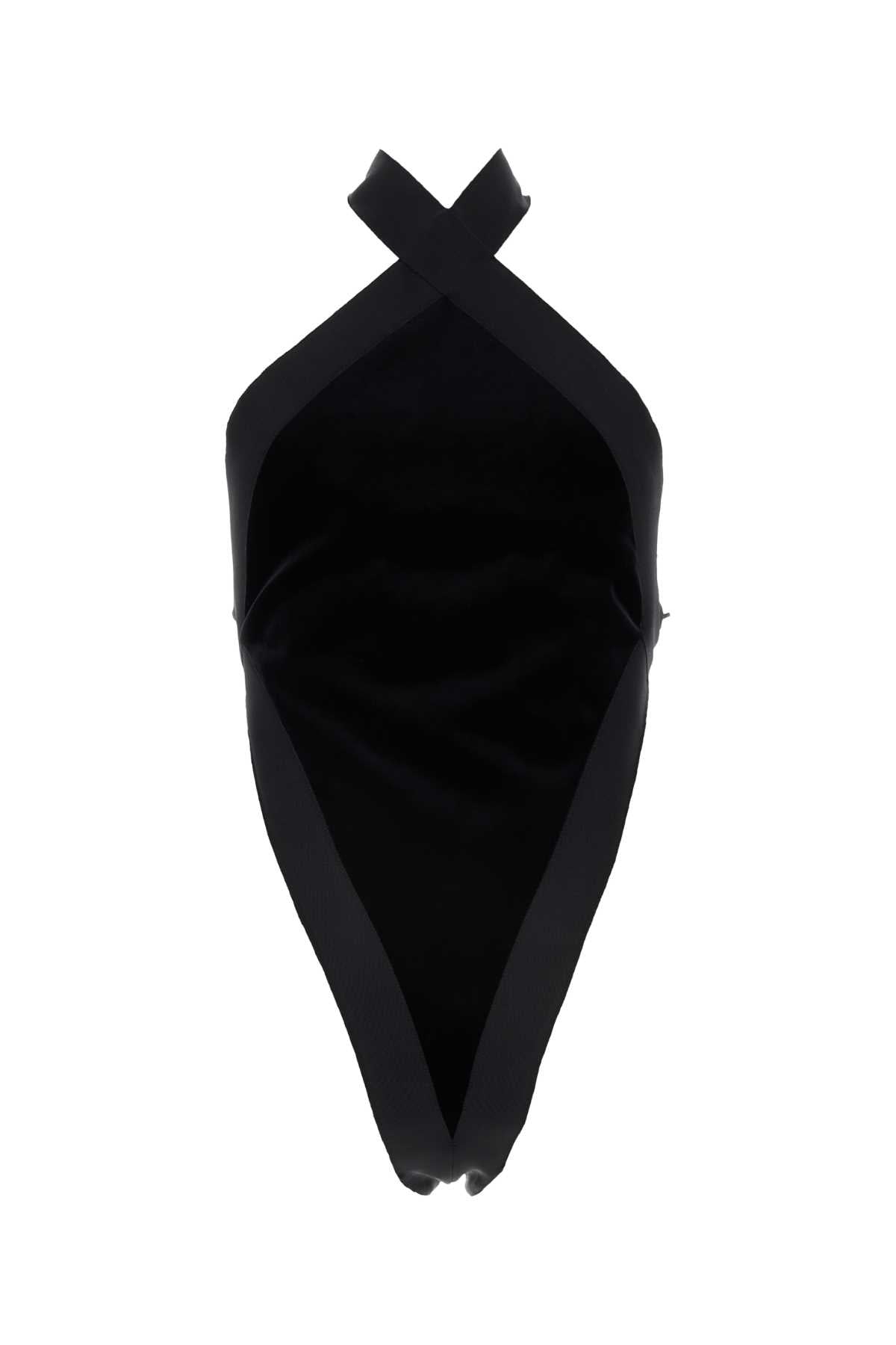 SAINT LAURENT Luxurious Velvet Bodysuit for Women