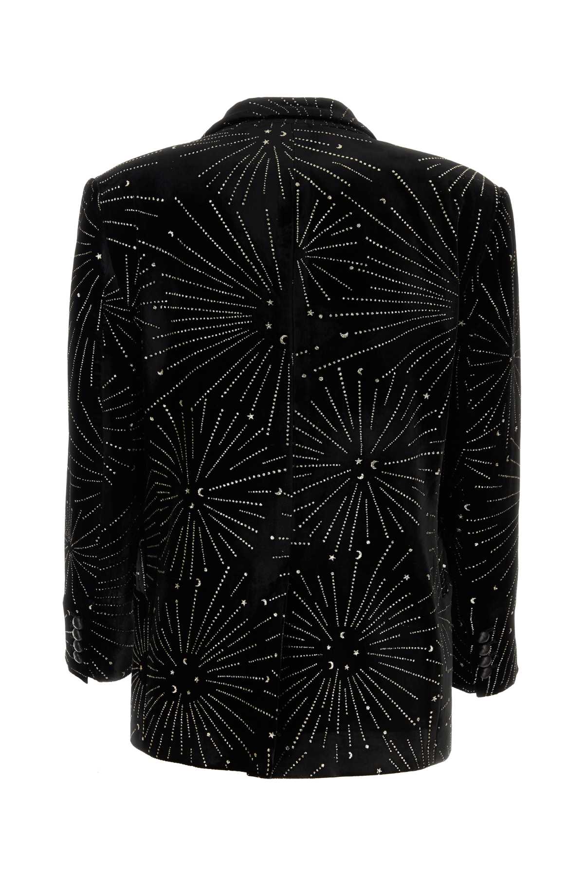 Embellished Velvet Tomboy Blazer