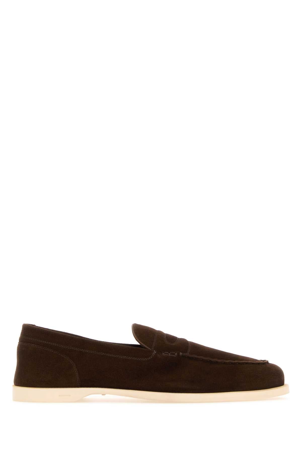 JOHN LOBB Suede Pace Loafers for Men