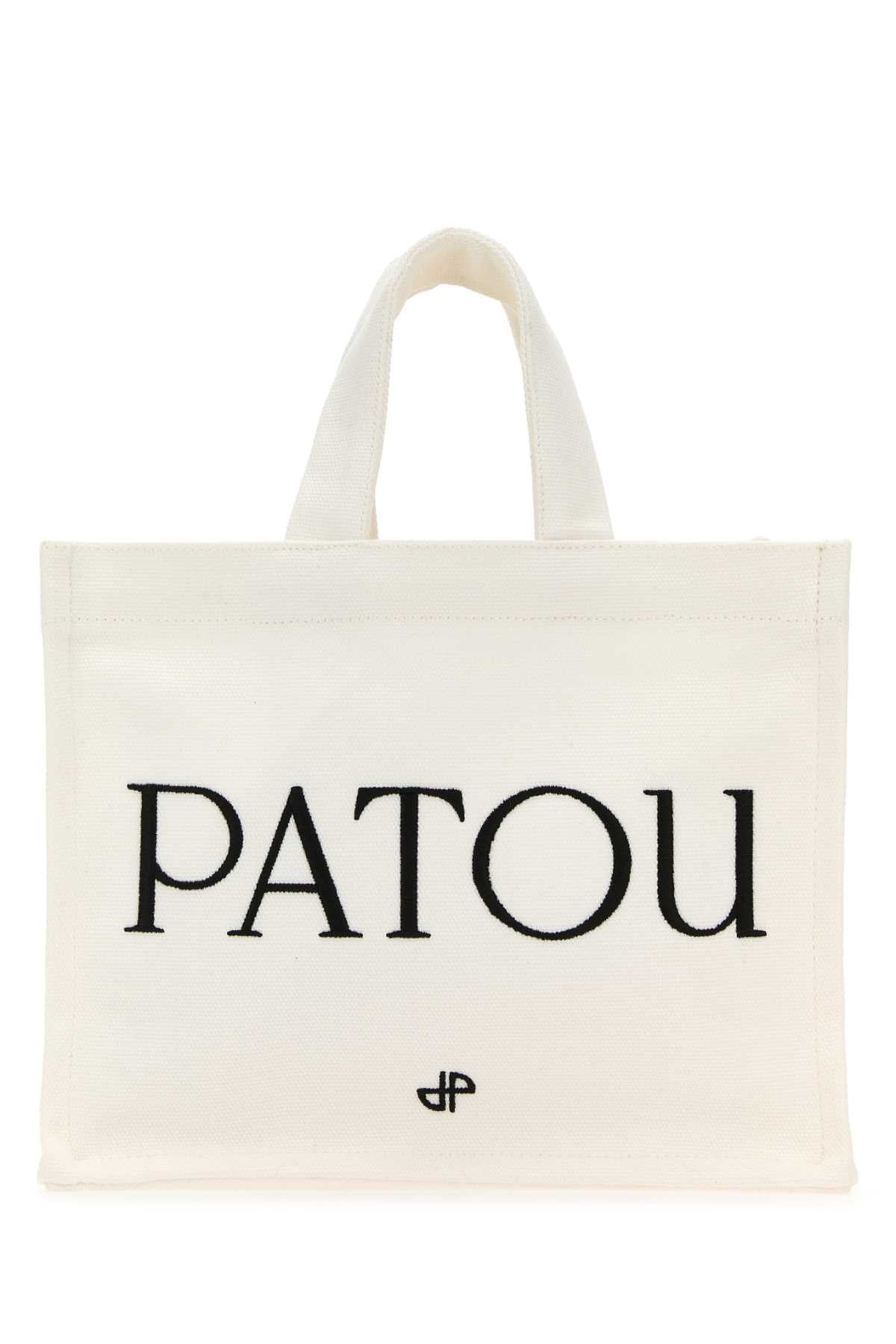 PATOU Mini Canvas Shopping Tote Handbag
