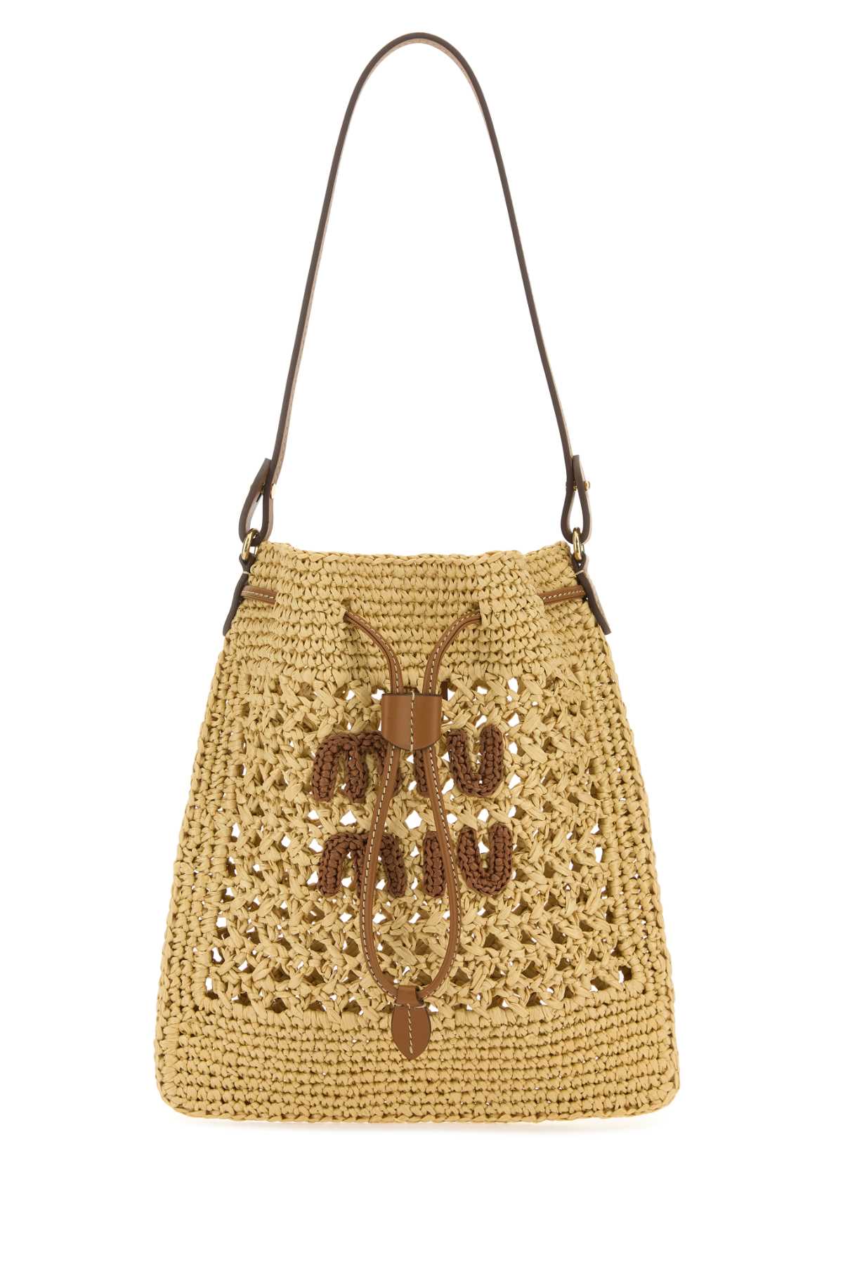 MIU MIU Raffia Mini Shoulder Handbag