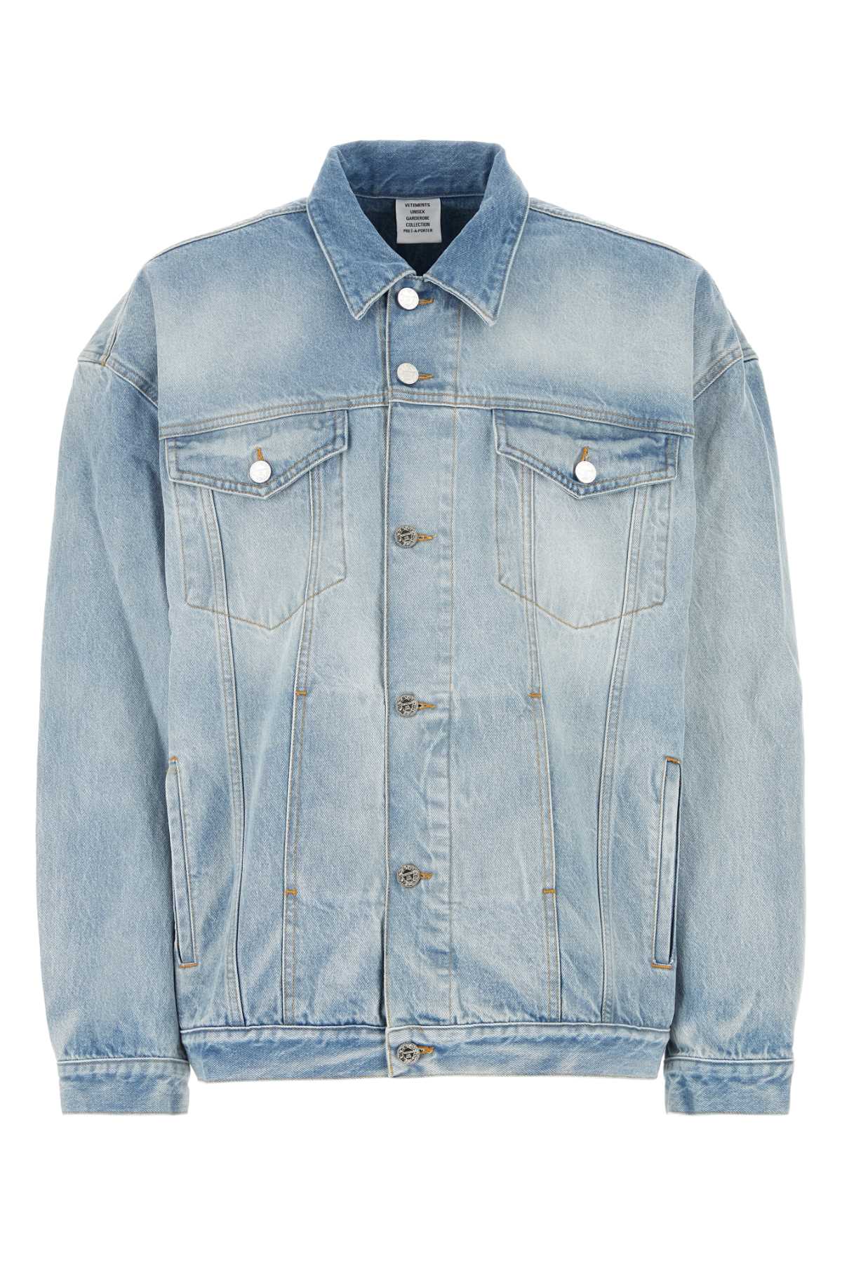 VETEMENTS Unisex Denim Jacket - Light Wash