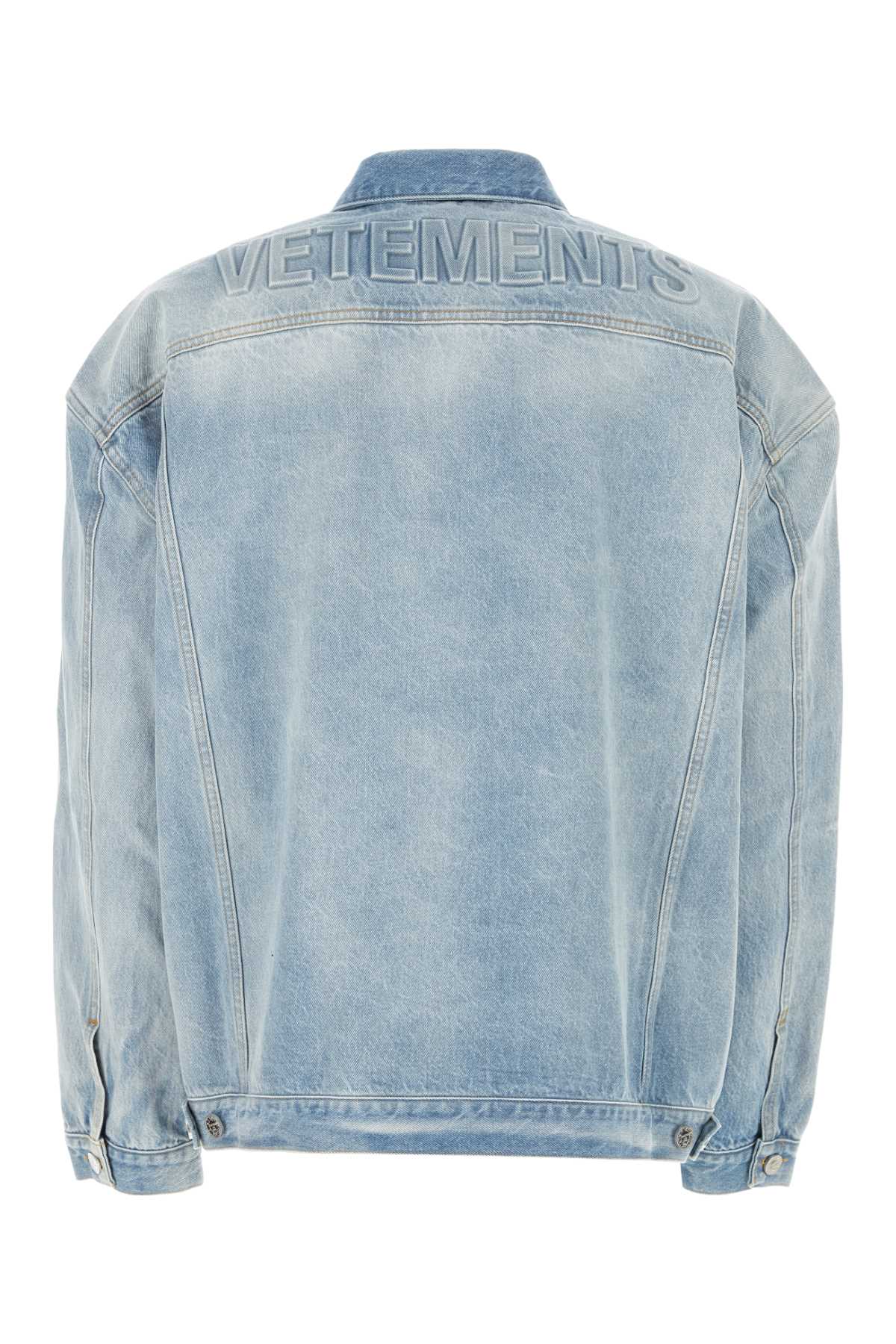 VETEMENTS Unisex Denim Jacket - Light Wash