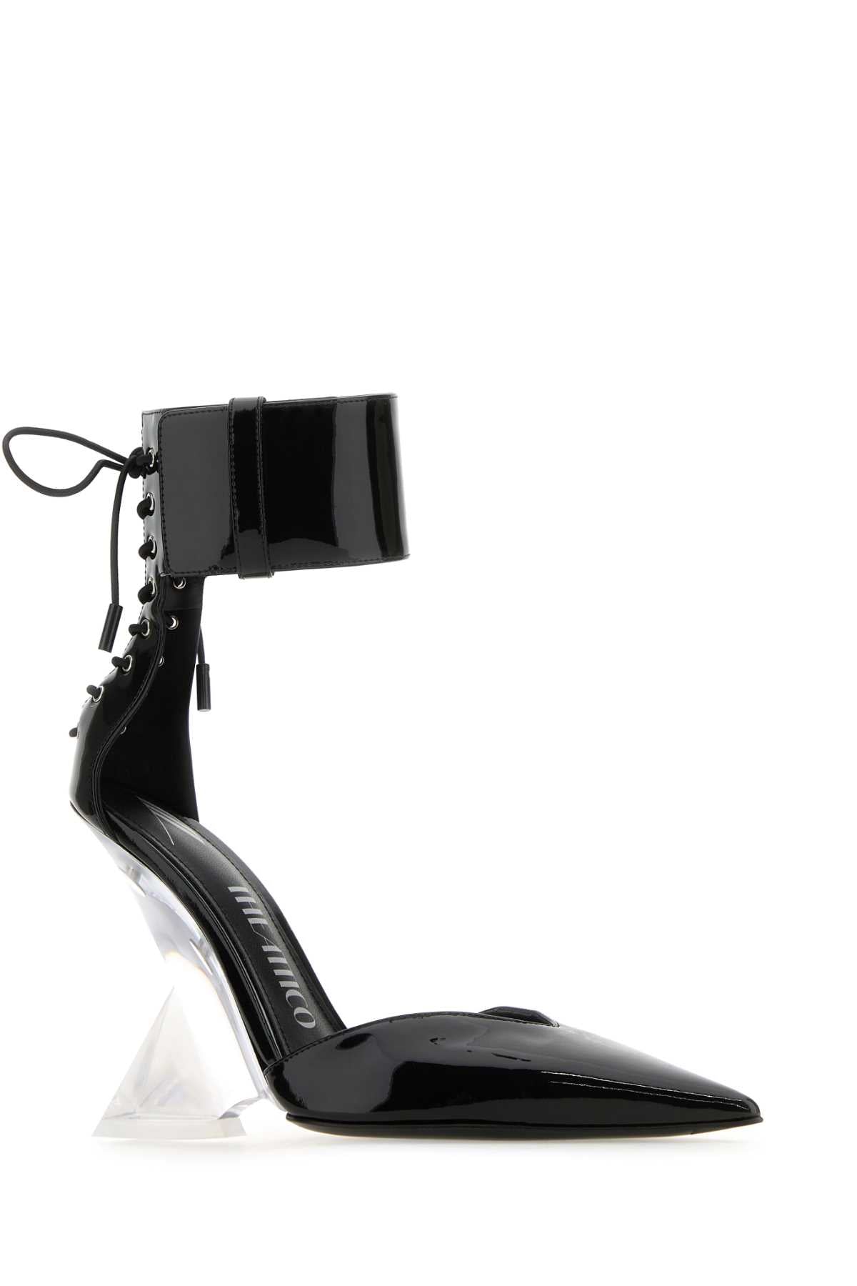 THE ATTICO Elegant Leather Morgan Pumps with 10.5 cm Heel Height