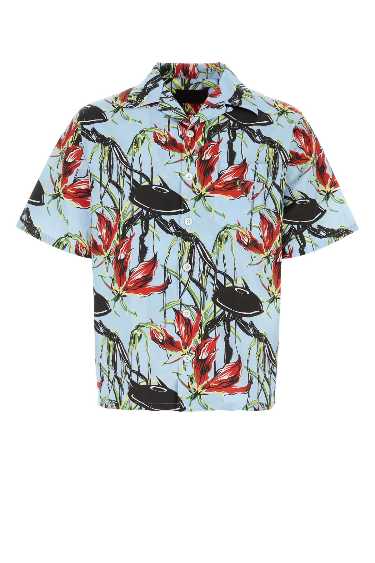 PRADA Printed Poplin Shirt for Men - Spring 2024 Collection
