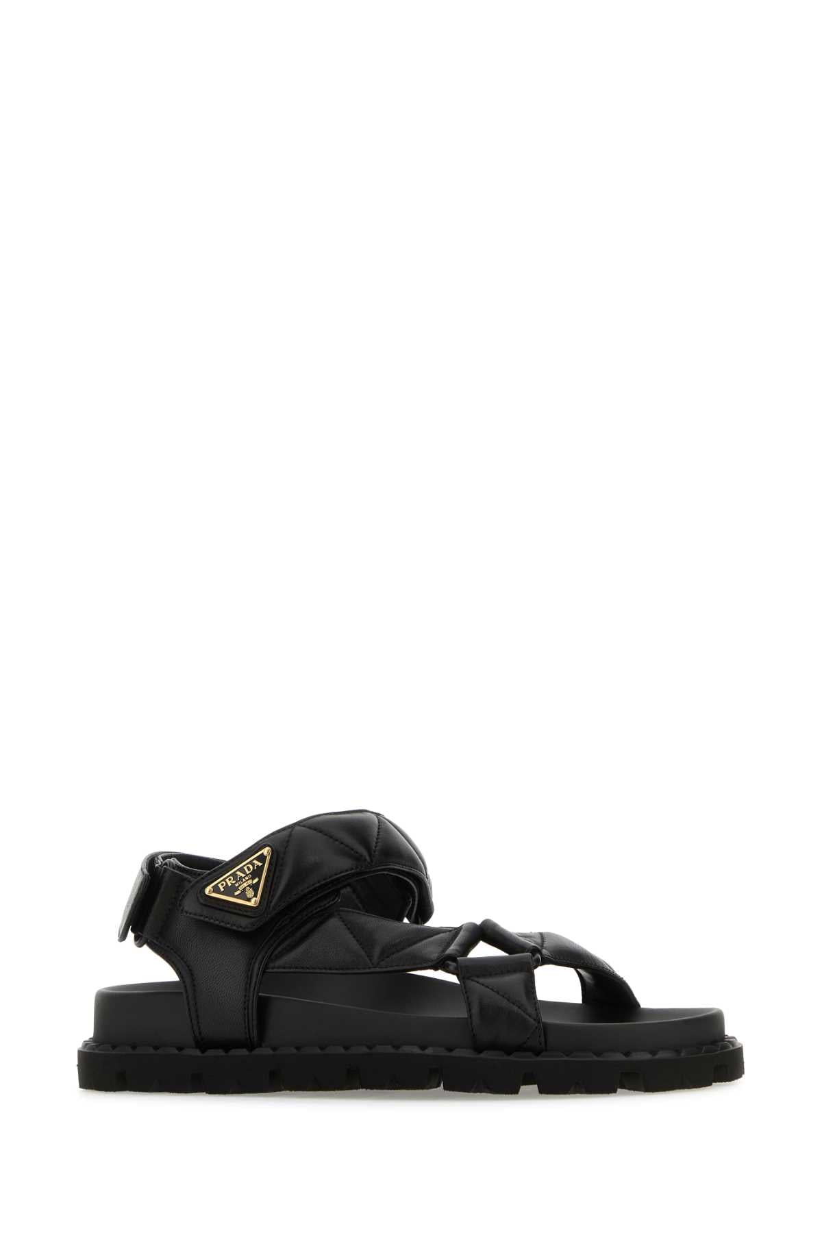 PRADA Nappa Leather Mini Sandals for Women