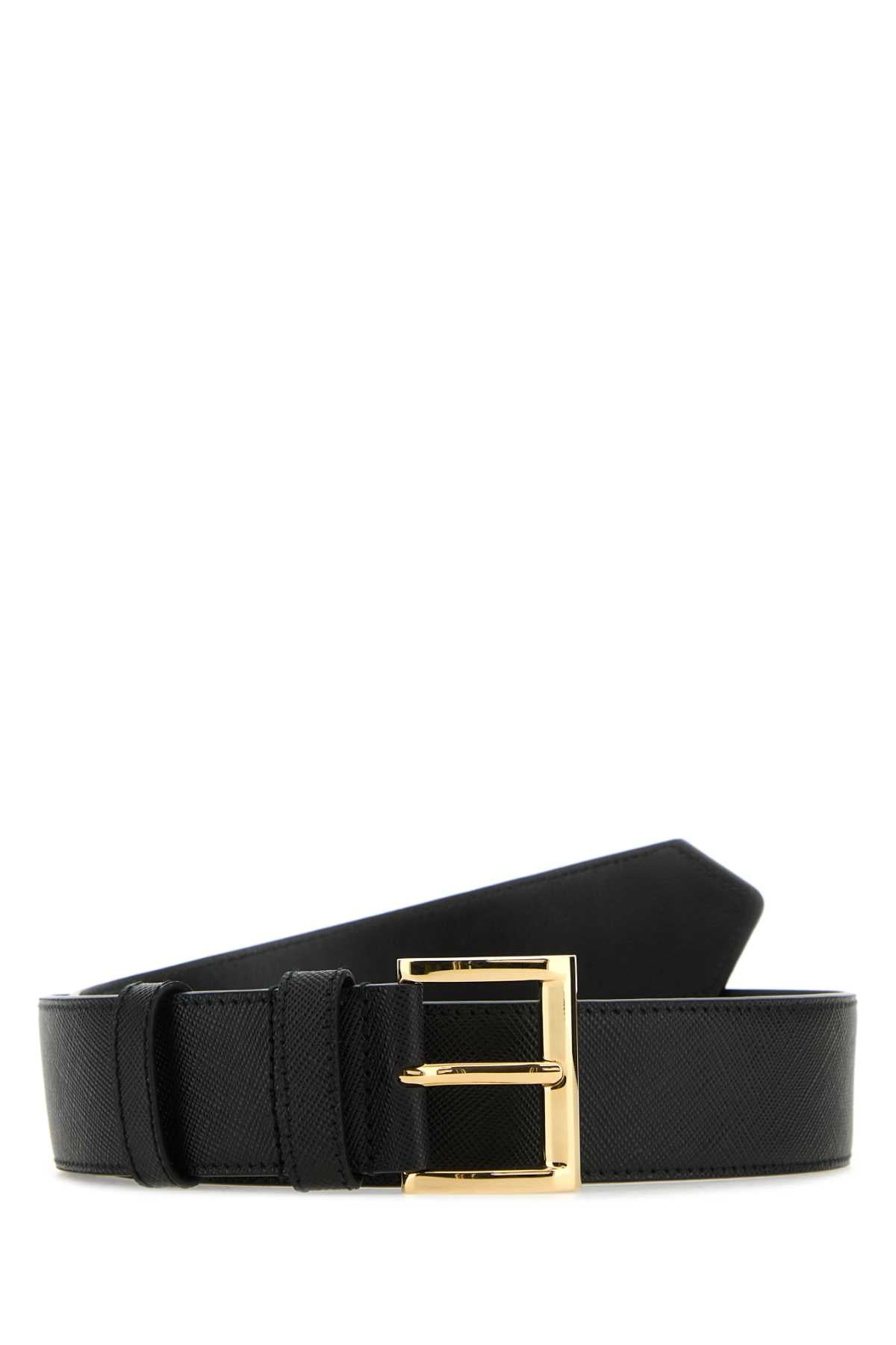 PRADA Elegant Leather Belt - Height 3.5 cm