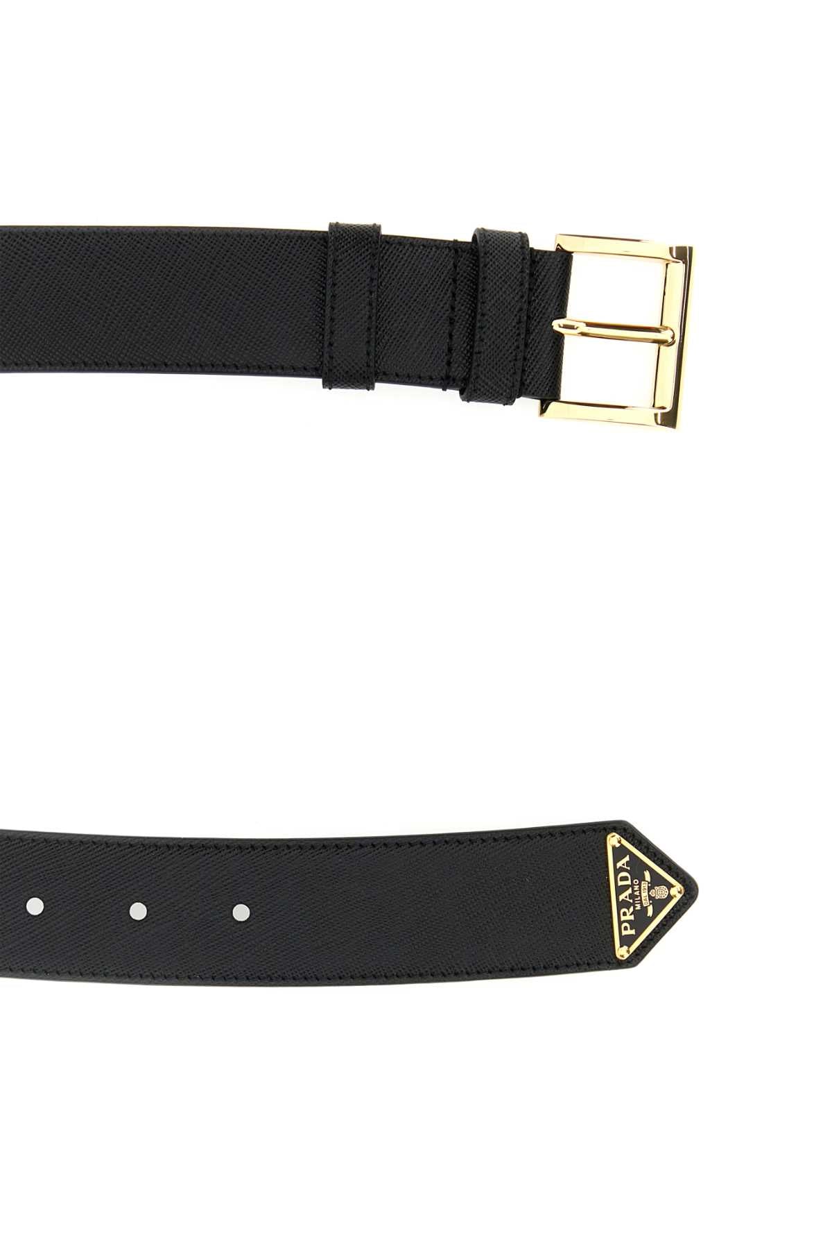 PRADA Elegant Leather Belt - Height 3.5 cm