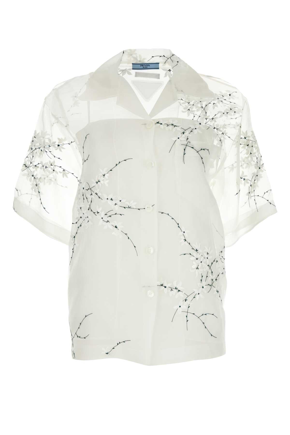 PRADA Silk Blend See-Through Shirt