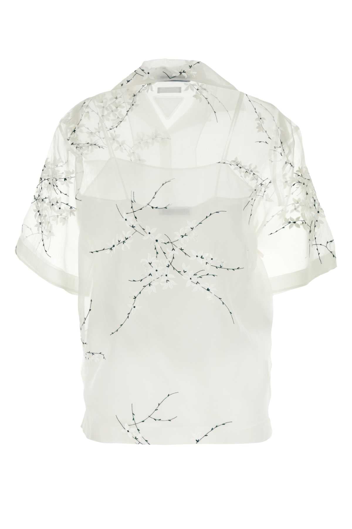 PRADA Silk Blend See-Through Shirt