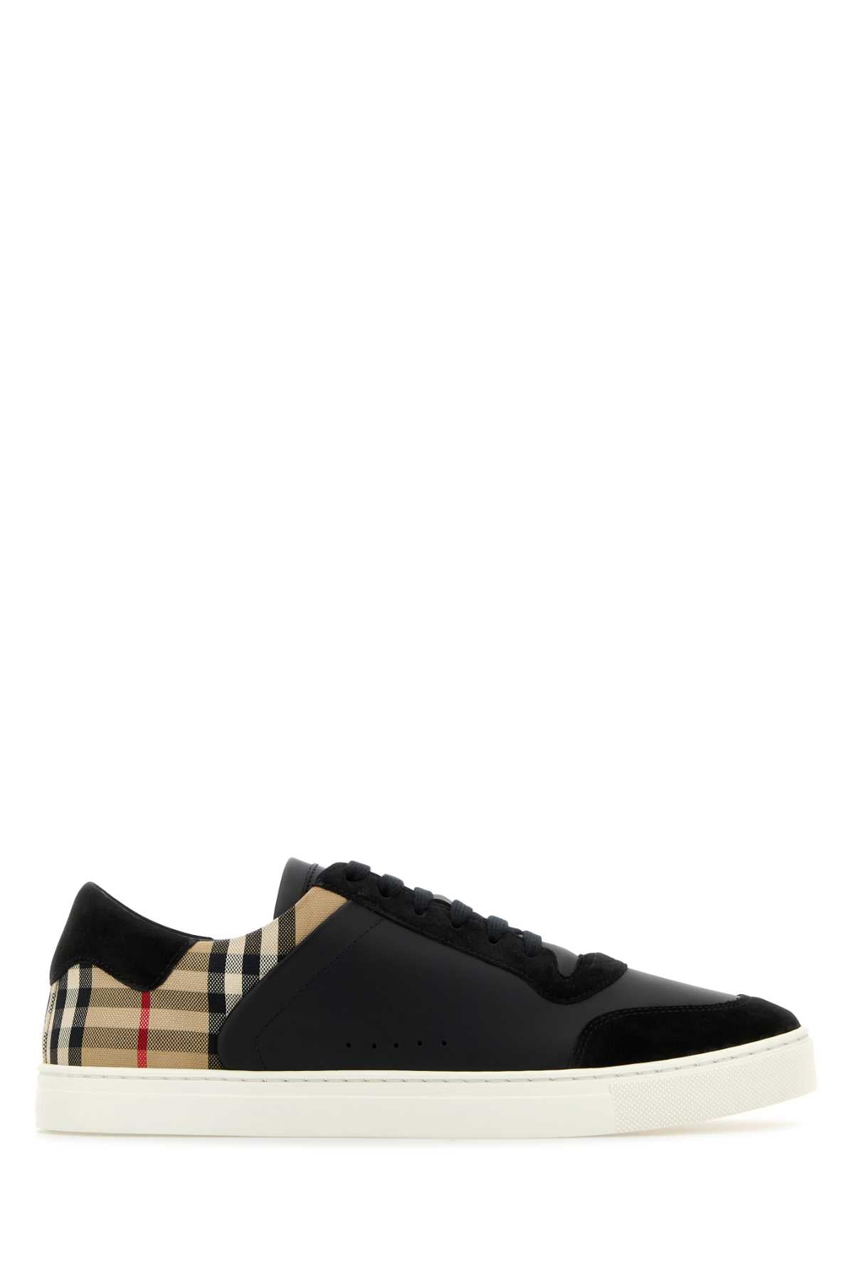 BURBERRY Premium Leather and Fabric Sneakers for Men