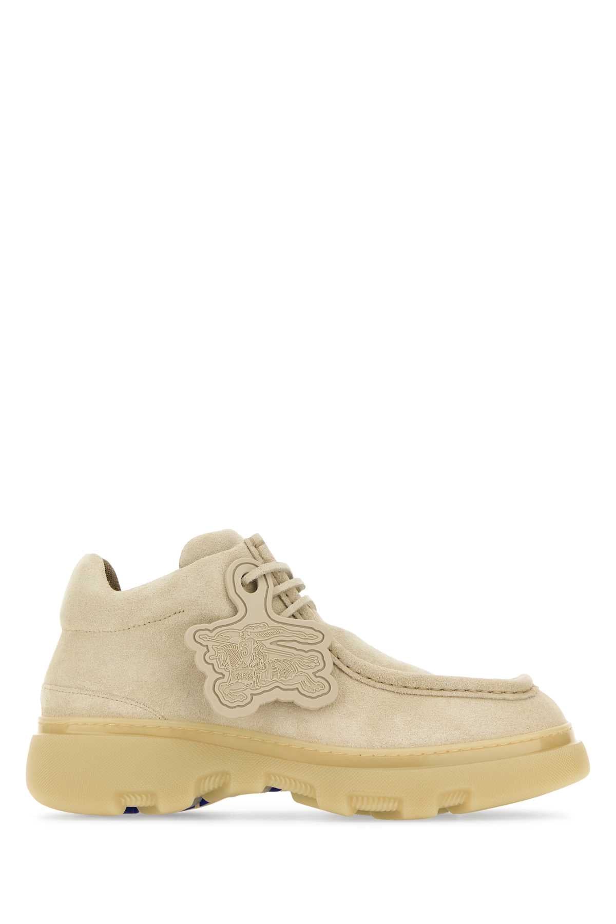 BURBERRY Luxe Suede Creeper Lace-Up Shoes