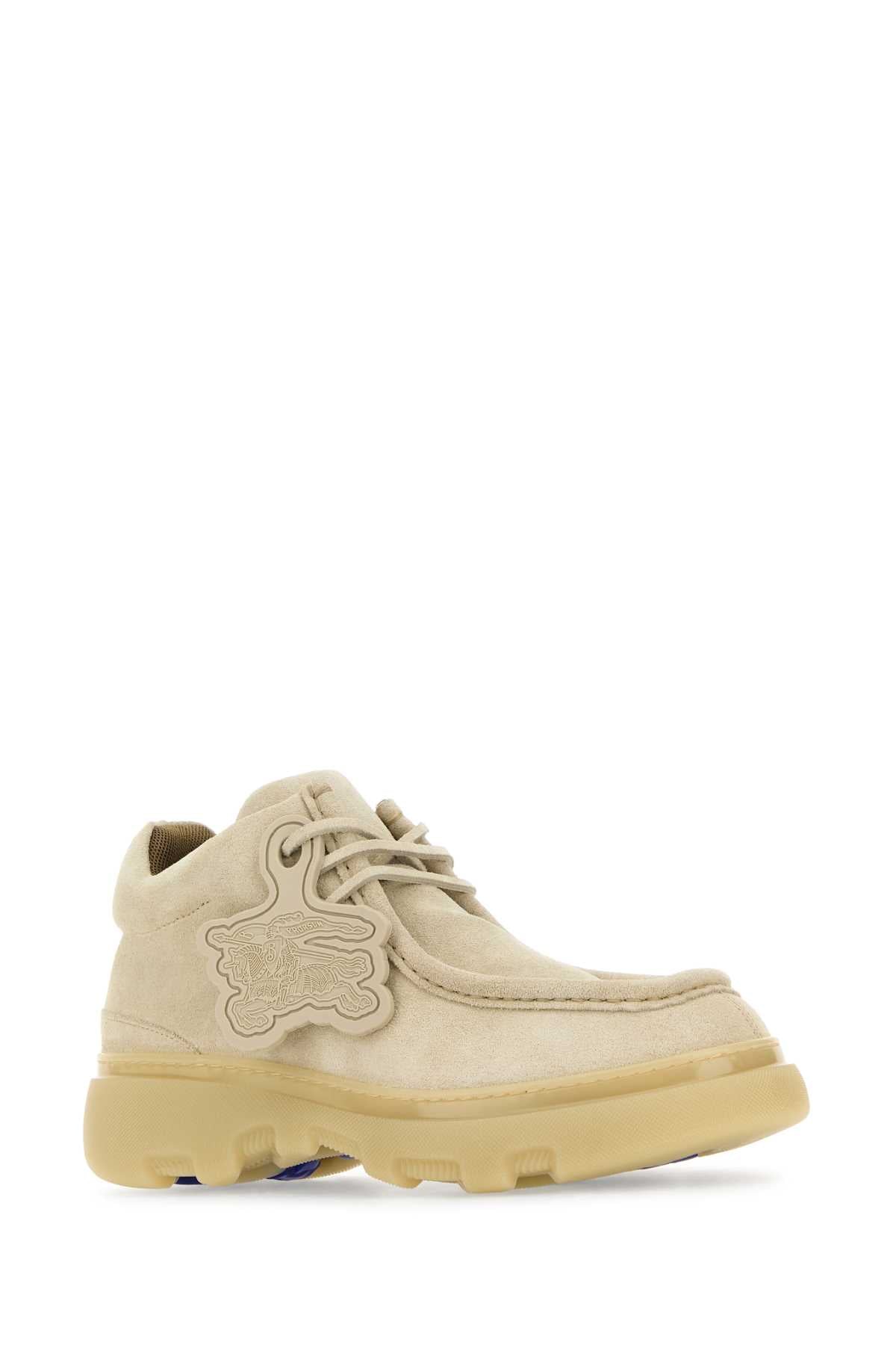 BURBERRY Luxe Suede Creeper Lace-Up Shoes