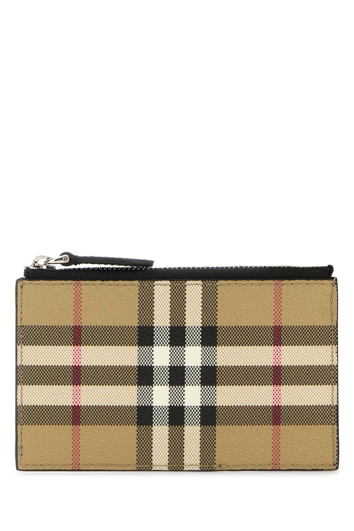 BURBERRY Printed Canvas Card Holder - 8 cm x 13 cm