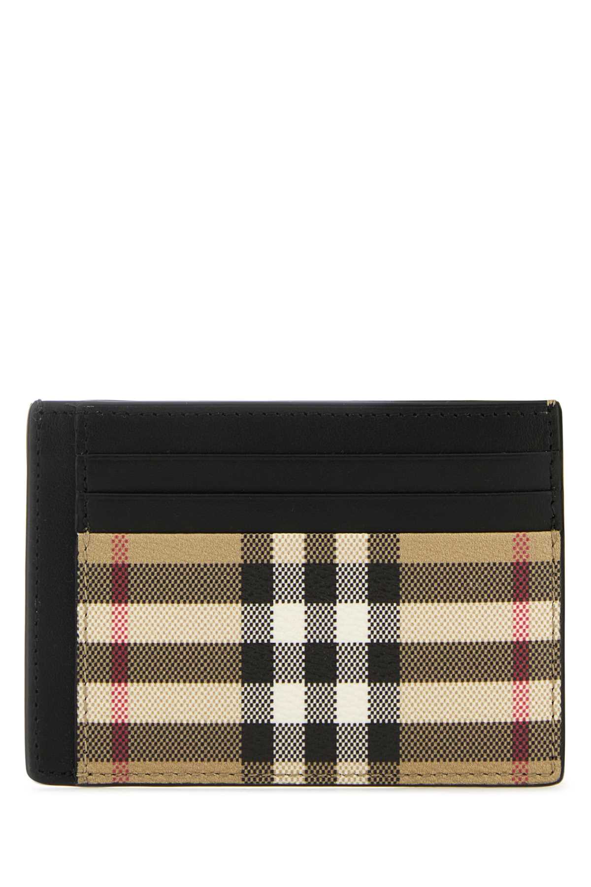 BURBERRY Printed Canvas Card Holder - 11 cm x 8 cm