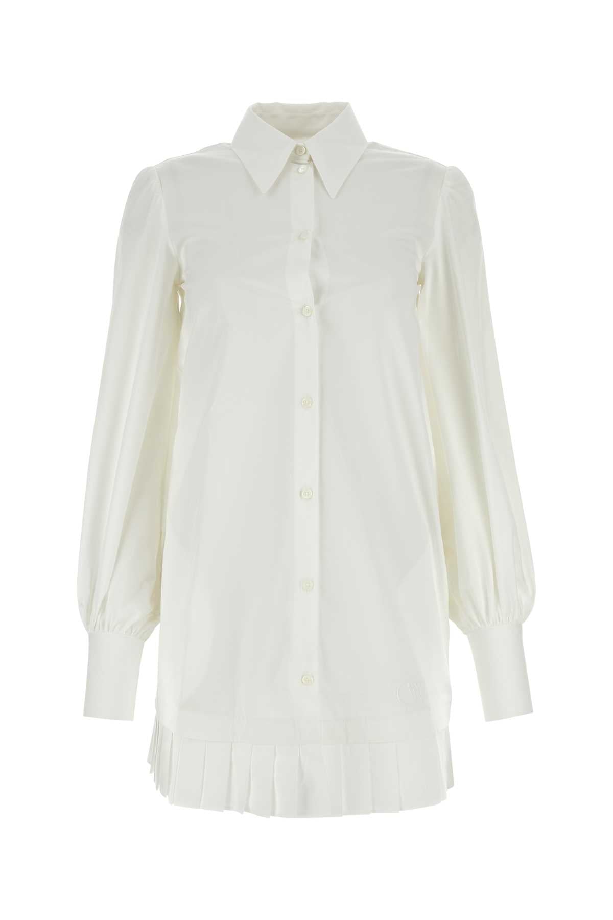 OFF WHITE Chic Cotton Poplin Mini Dress for Women