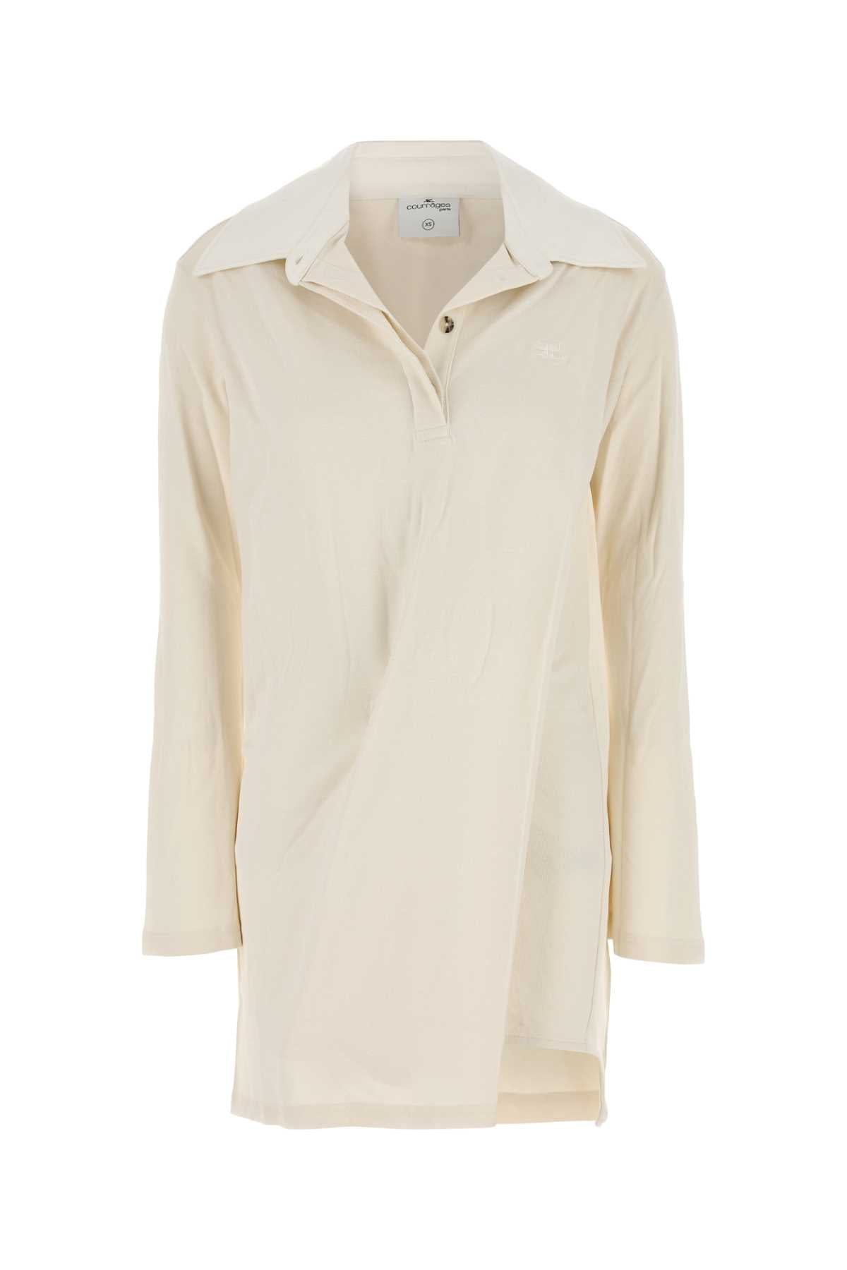 COURREGES Mini Cotton Blend Polo Dress for Women