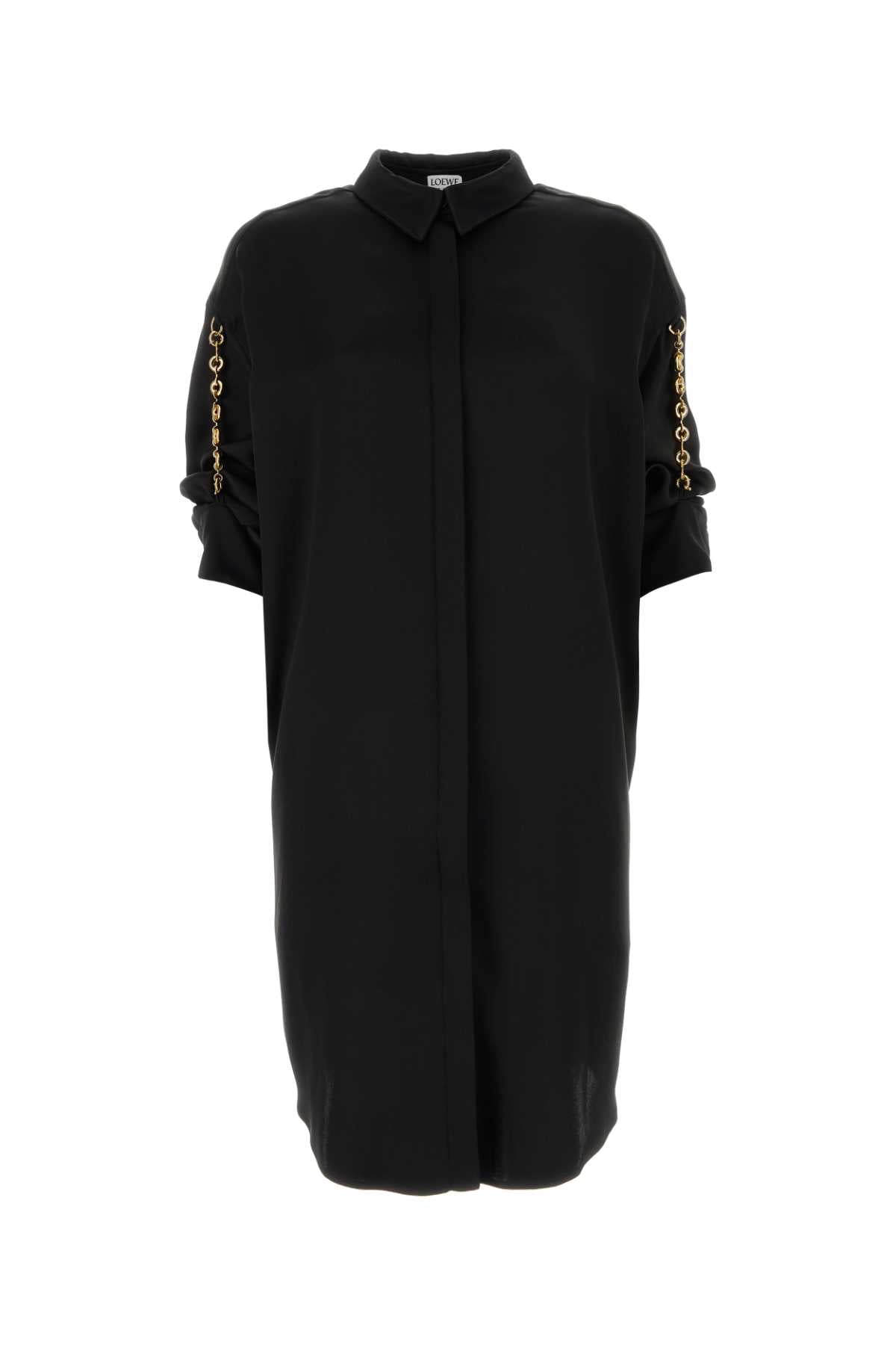 LOEWE Chic Satin Shirt Dress