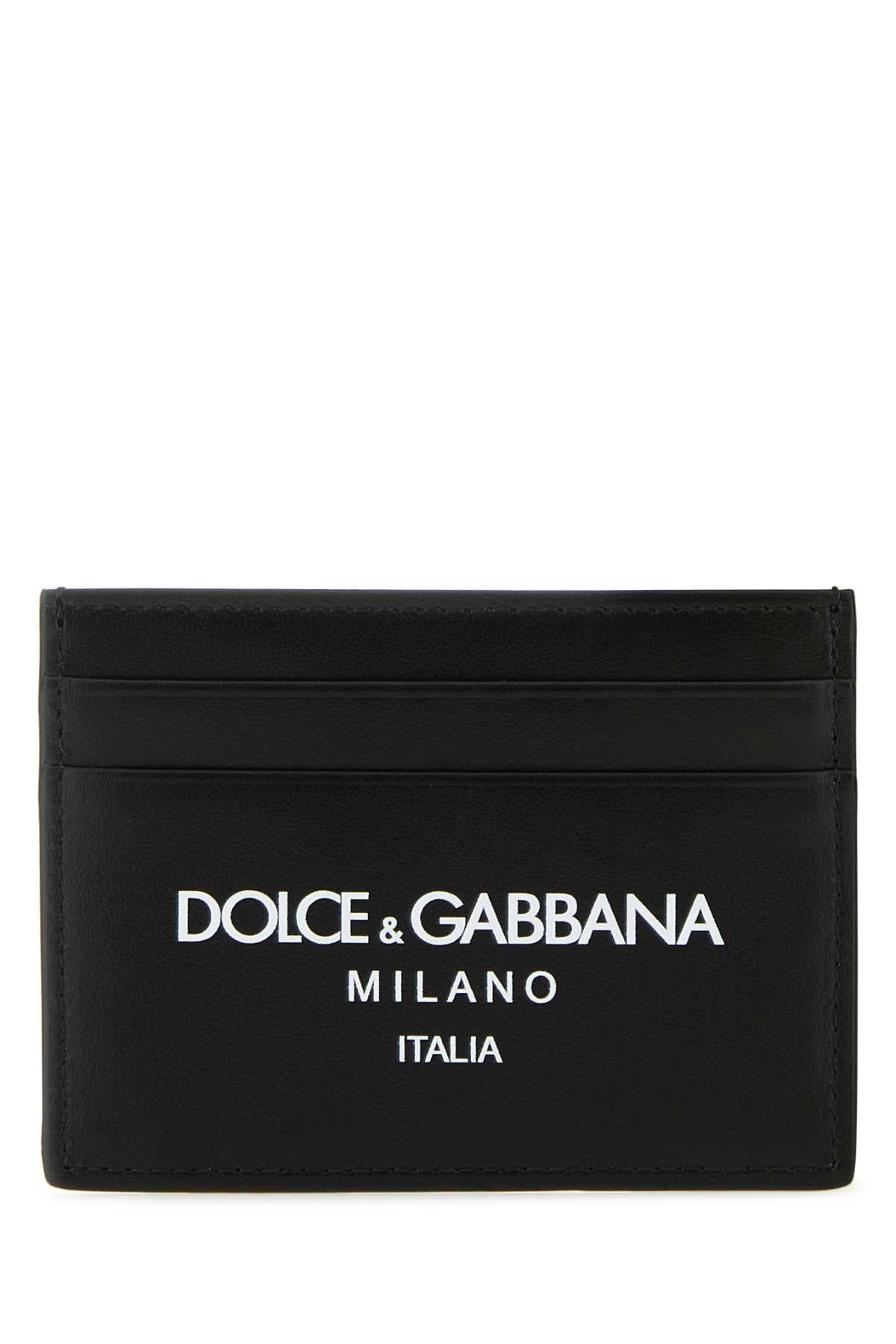 DOLCE & GABBANA Mini Leather Card Holder - FW24 Collection