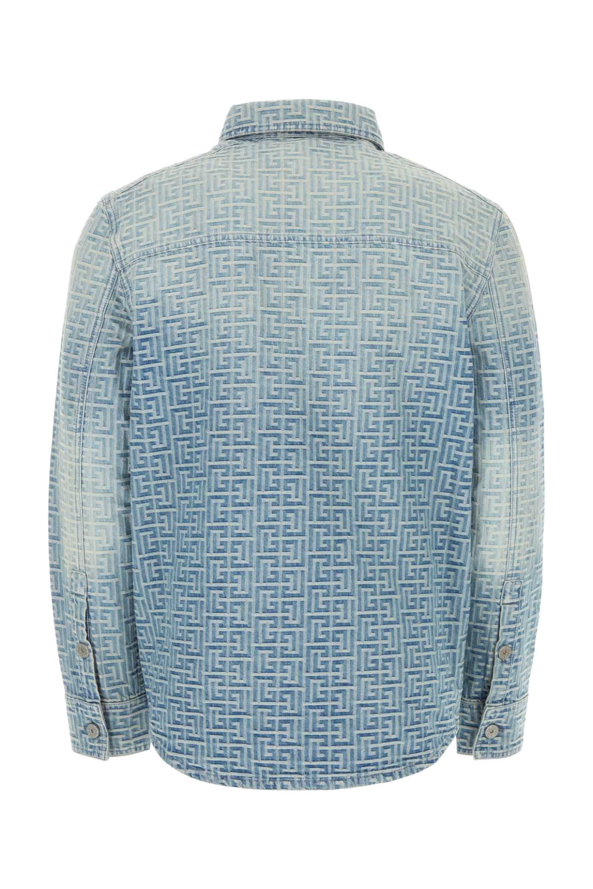 BALMAIN Embroidered Denim Shirt for Men - Perfect for Spring 2025