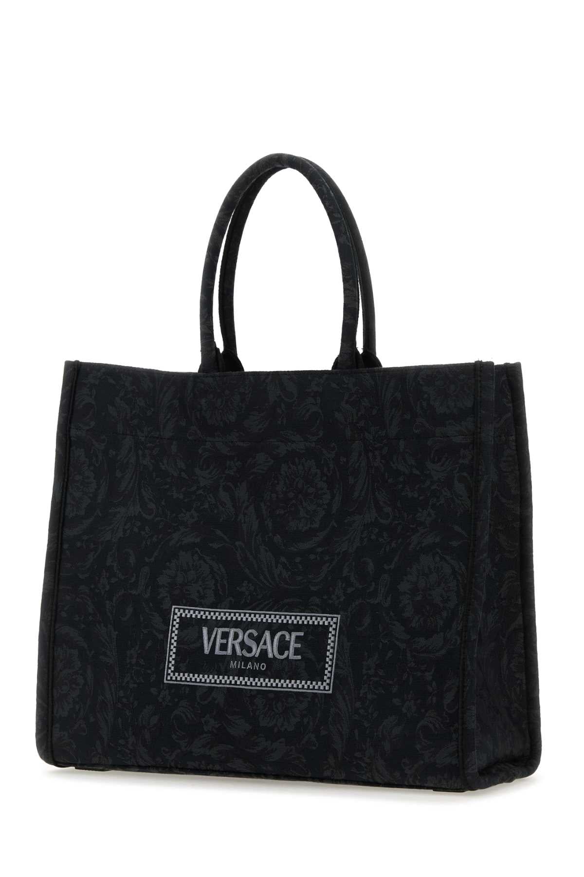 VERSACE Embroidered Fabric Big Athena Shopping Handbag - 44 cm