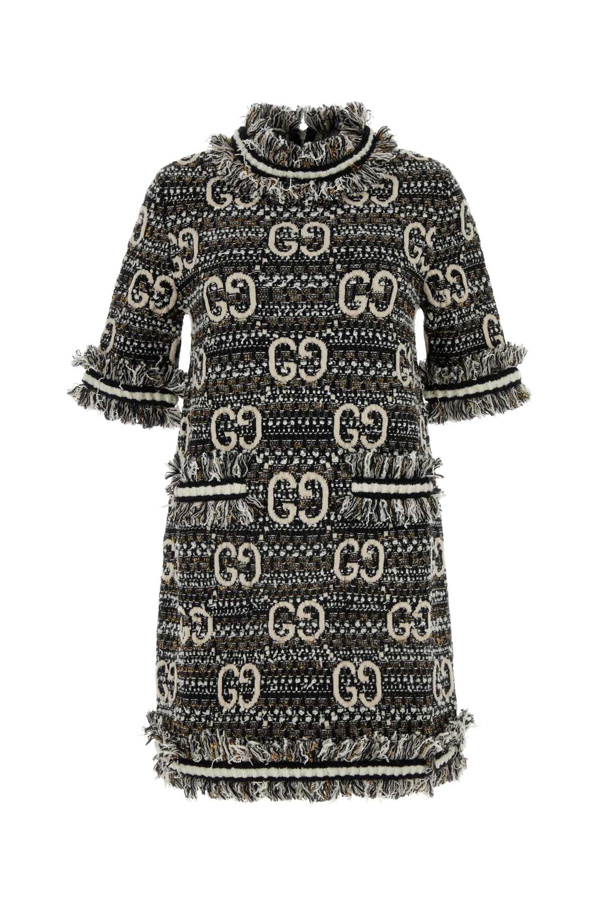 GUCCI Chic Embroidered Bouclé Mini Dress for Women