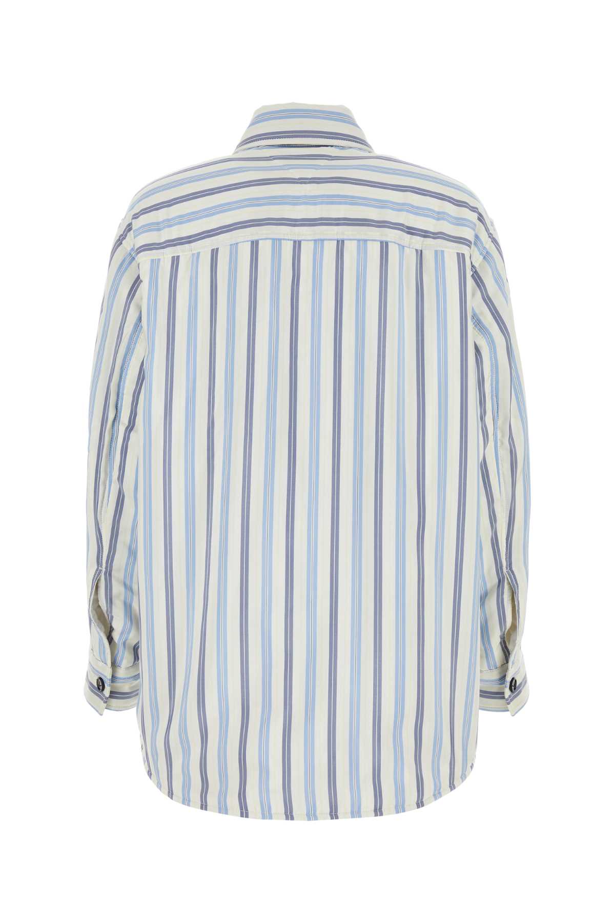 BOTTEGA VENETA Embroidered Silk Oversize Padded Shirt