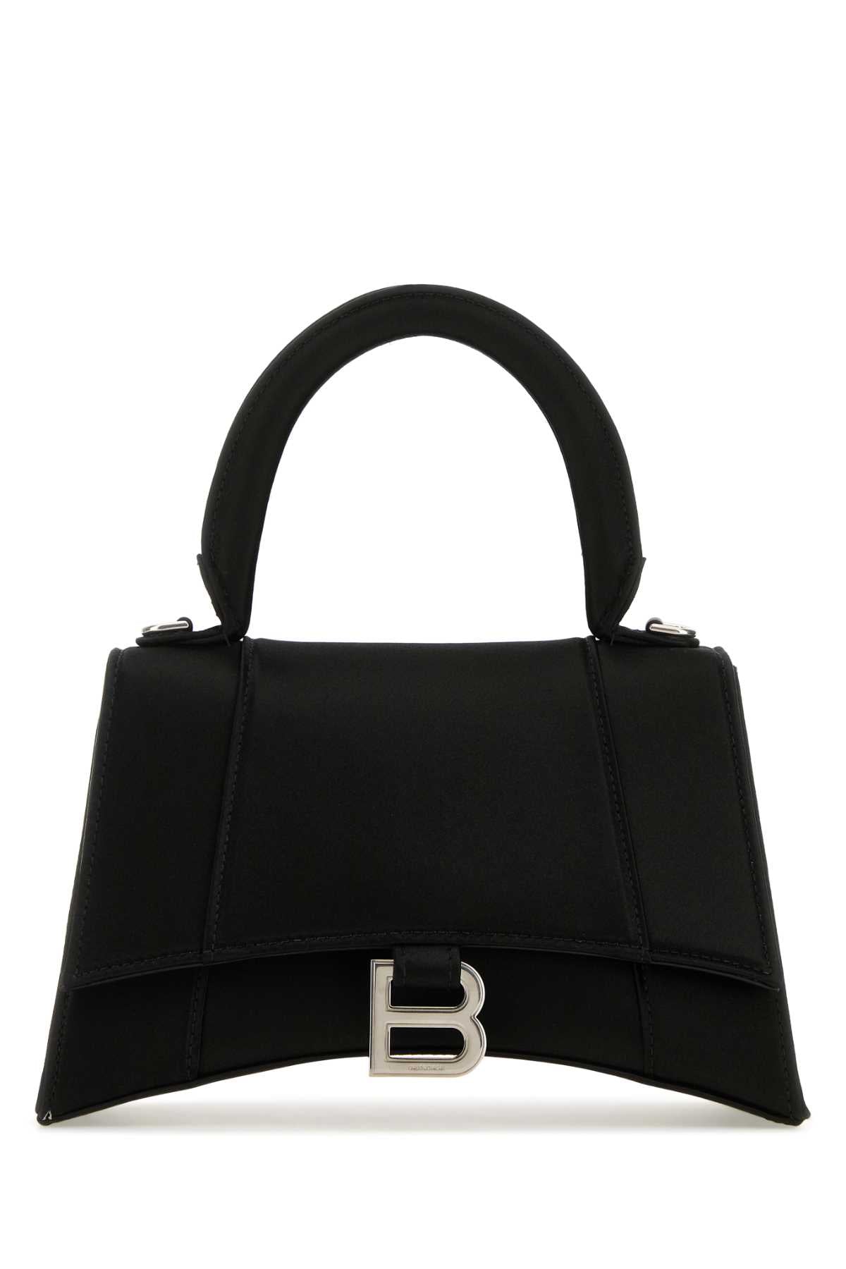 BALENCIAGA Mini Hourglass Handbag - Satin, Small