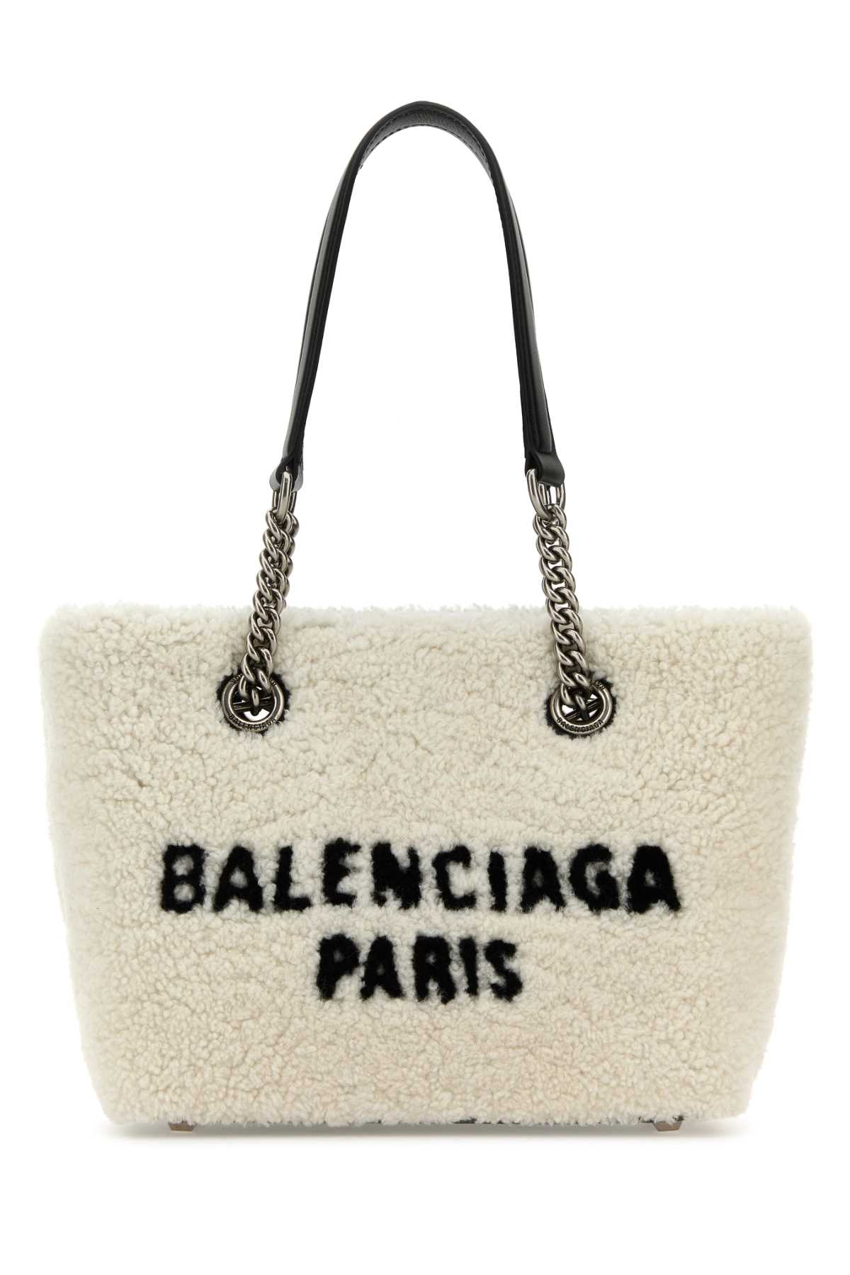 BALENCIAGA Mini Shearling Duty Free S Handbag