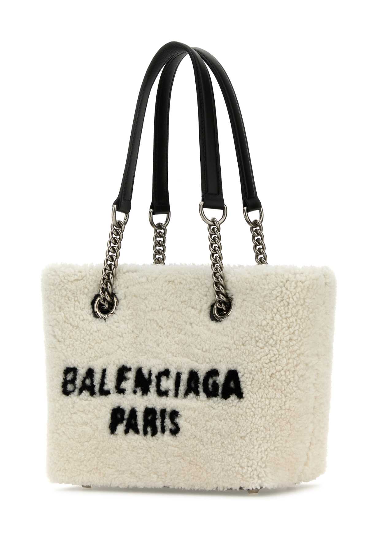 BALENCIAGA Mini Shearling Duty Free S Handbag